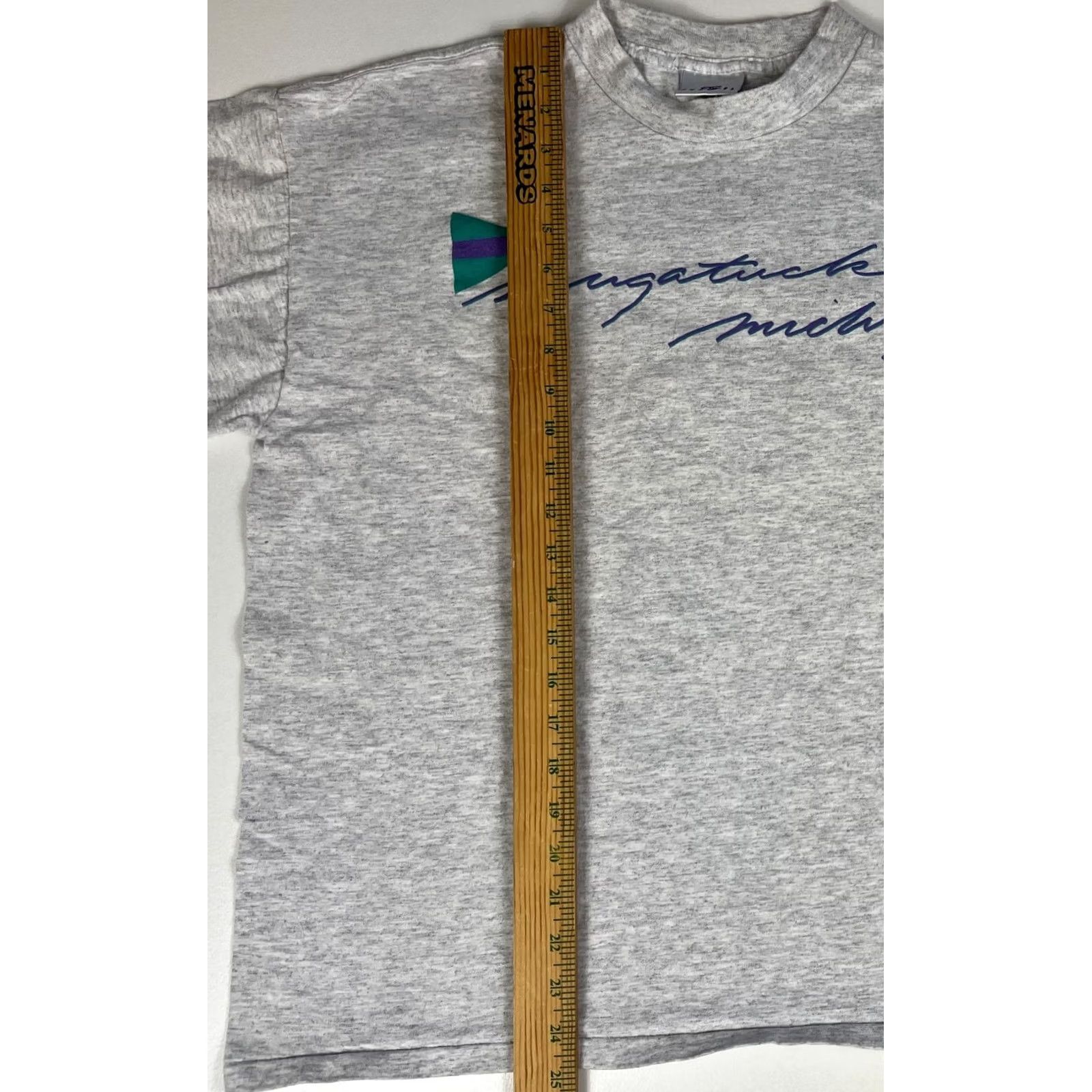 Vintage VINTAGE Saugatuck Michigan Beezil T-Shirt XL Mens 90s Gray Cotton Short Sleeve Crew Neck 1990s Made in USA Size US XL / EU 56 / 4 - 7 Thumbnail