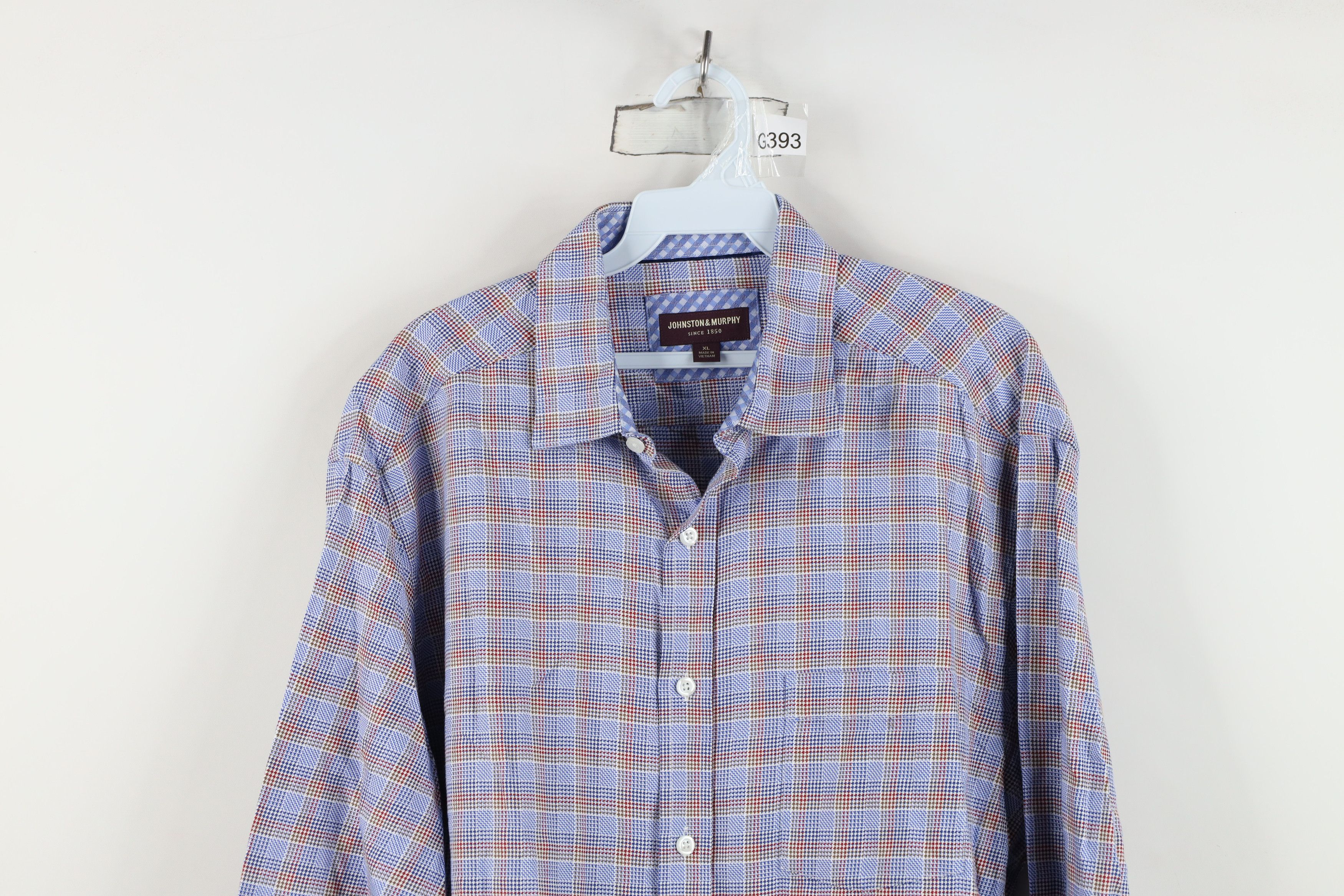 Johnston & Murphy Johnston & Murphy Houndstooth Collared Button Shirt Cotton Size US XL / EU 56 / 4 - 2 Thumbnail