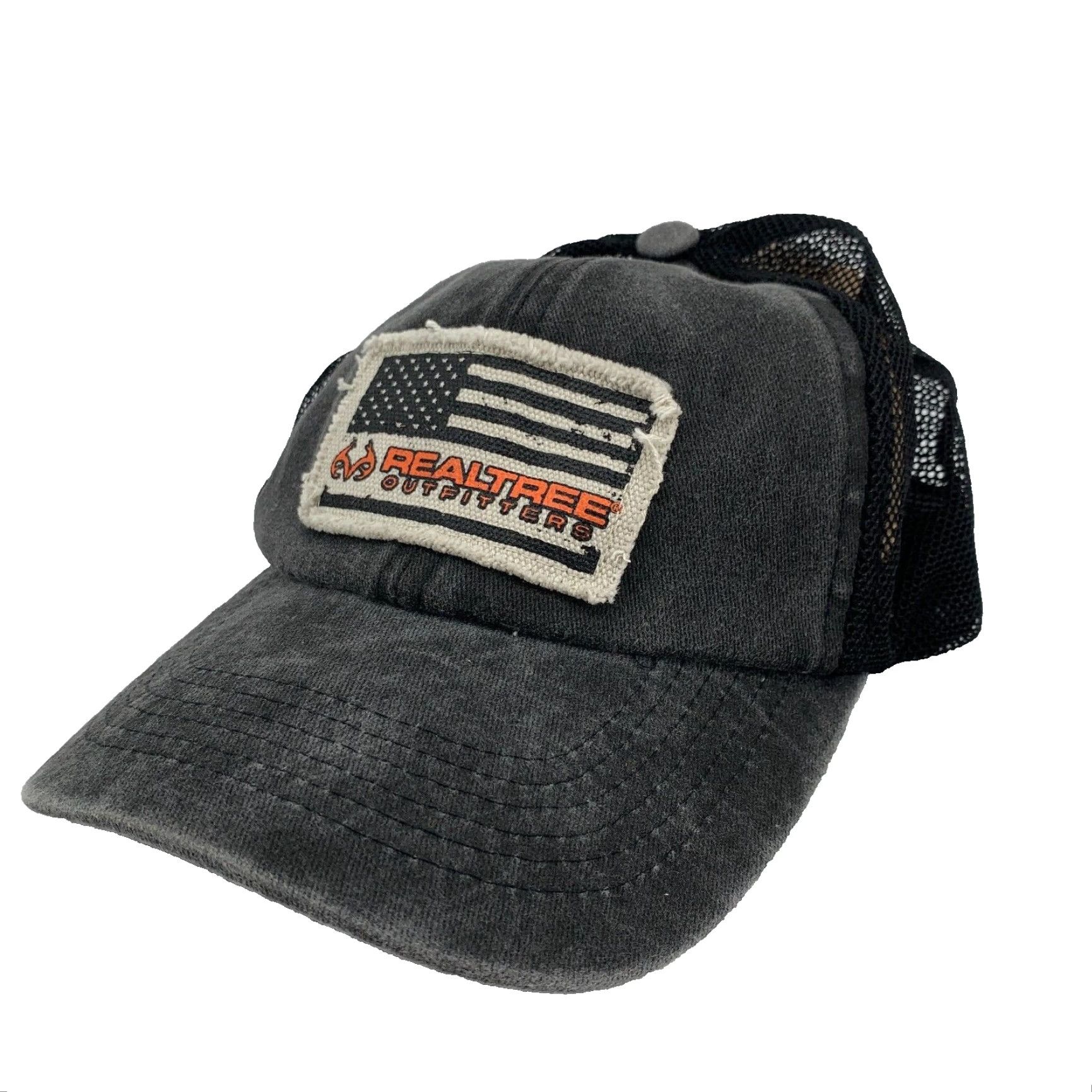 Realtree Realtree Outfitters Headwear Adjustable Baseball Cap Men's Gray NWT Grey Solid Outdoor All Season Adjustable Straps Cap Mens Size ONE SIZE - 2 Thumbnail