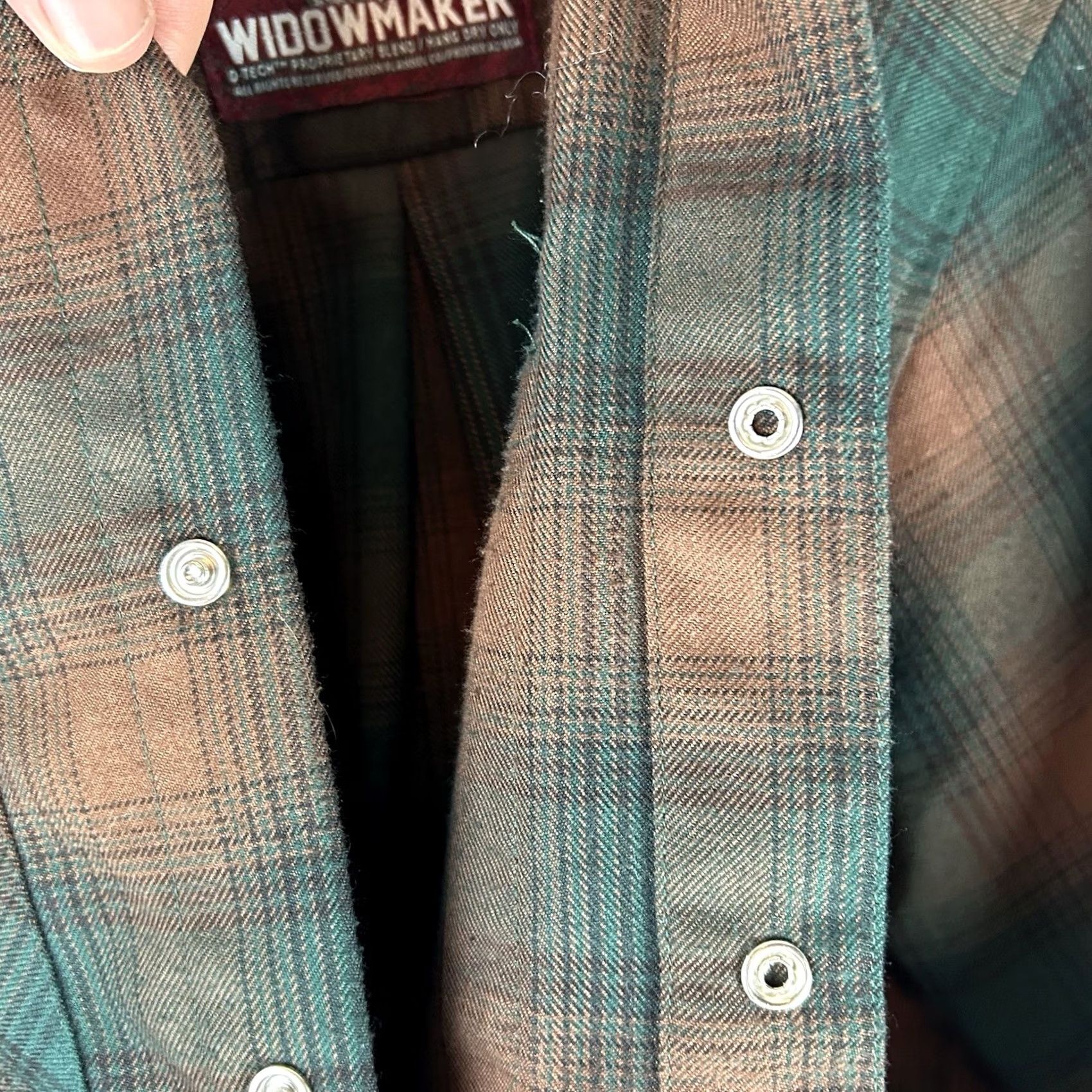 Vintage Dixxon Flannel Shirt Mens Medium The Widowmaker Green Brown Plaid Long Sleeve Size US M / EU 48-50 / 2 - 7 Thumbnail