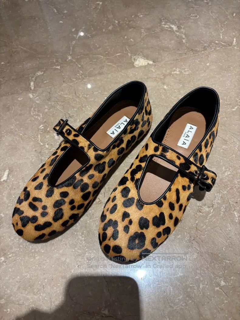 Alaia Alaia Women's Leopard Print Ballet Flats, Flat Size US 5.5 / IT 35.5 - 3 Thumbnail