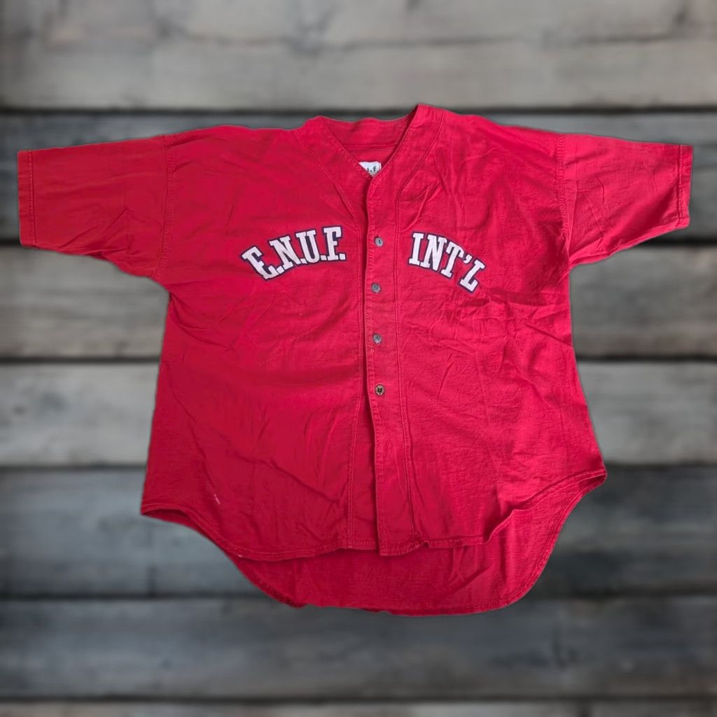 Vintage VINTAGE ENUF International Baseball Jersey Red Size M USA Made Mens T-Shirt Size US M / EU 48-50 / 2 - 1 Thumbnail