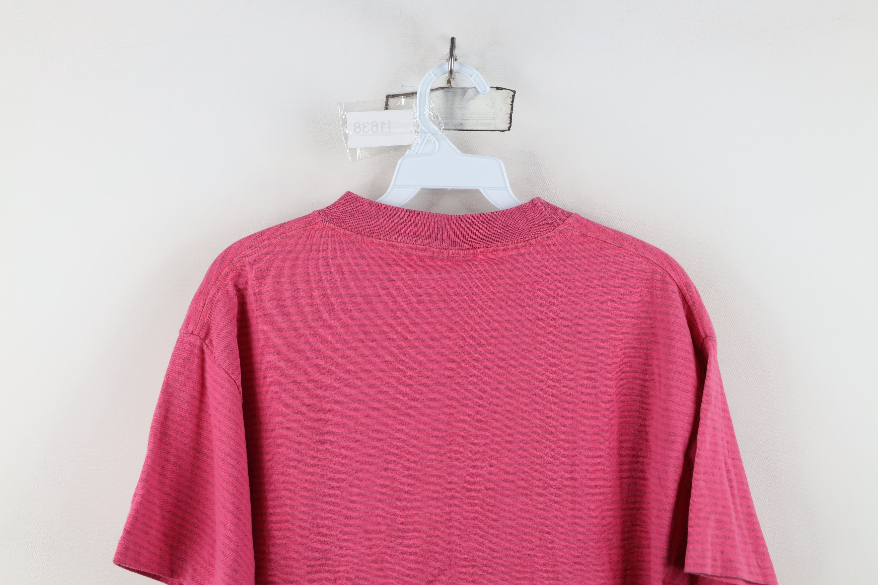 Vintage Vintage 90s Spell Out Striped Universal Studios T-Shirt Pink Size US M / EU 48-50 / 2 - 10 Thumbnail