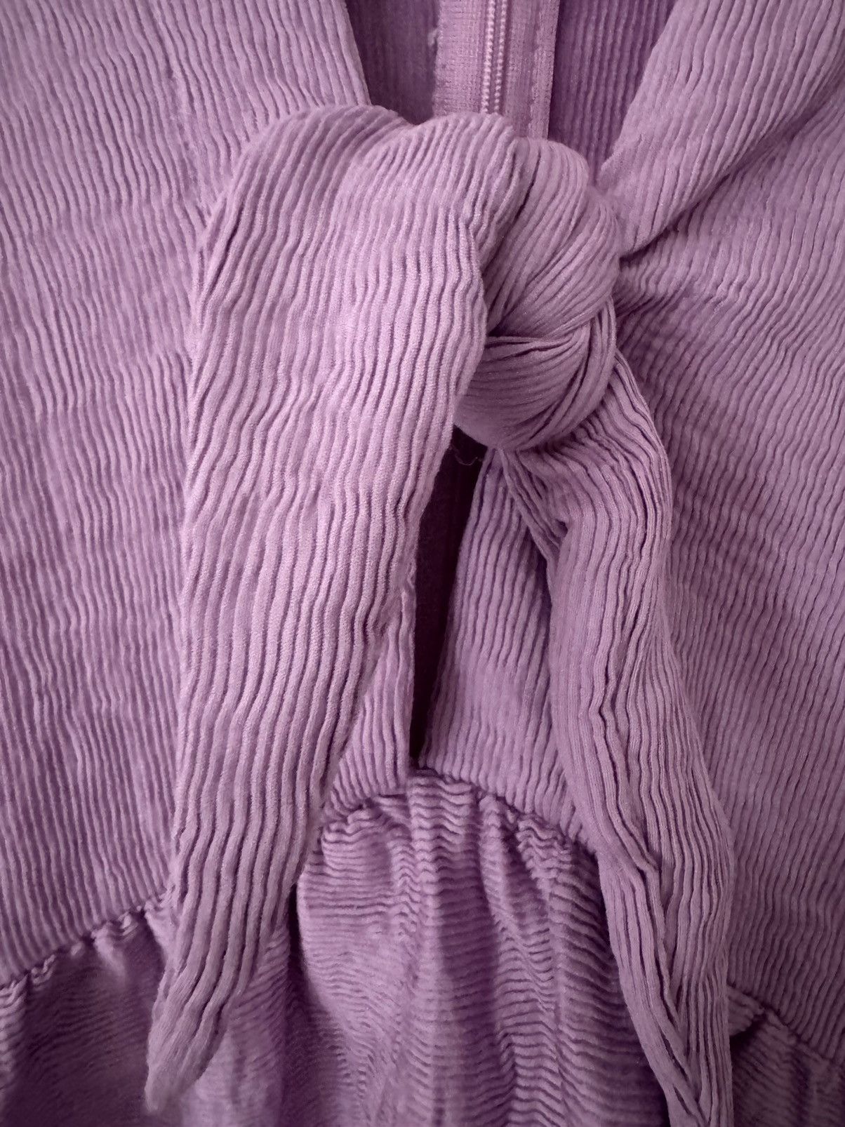 Endless Endless Rose Lavender Deep-V Front Knot Peplum Top, Size S Size S / US 4 / IT 40 - 3 Thumbnail