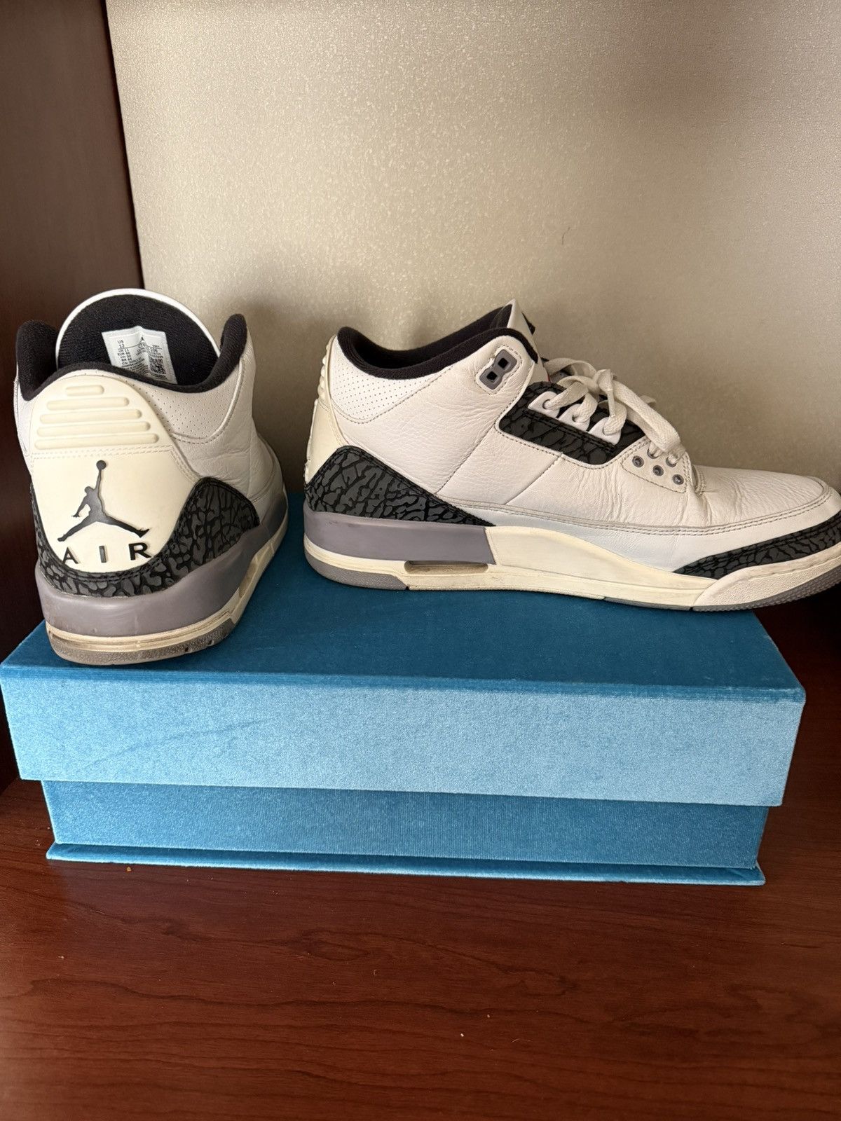Jordan Brand Air Jordan 3 Retro Cement Grays Size 12 Size US 12 / EU 45 - 3 Thumbnail