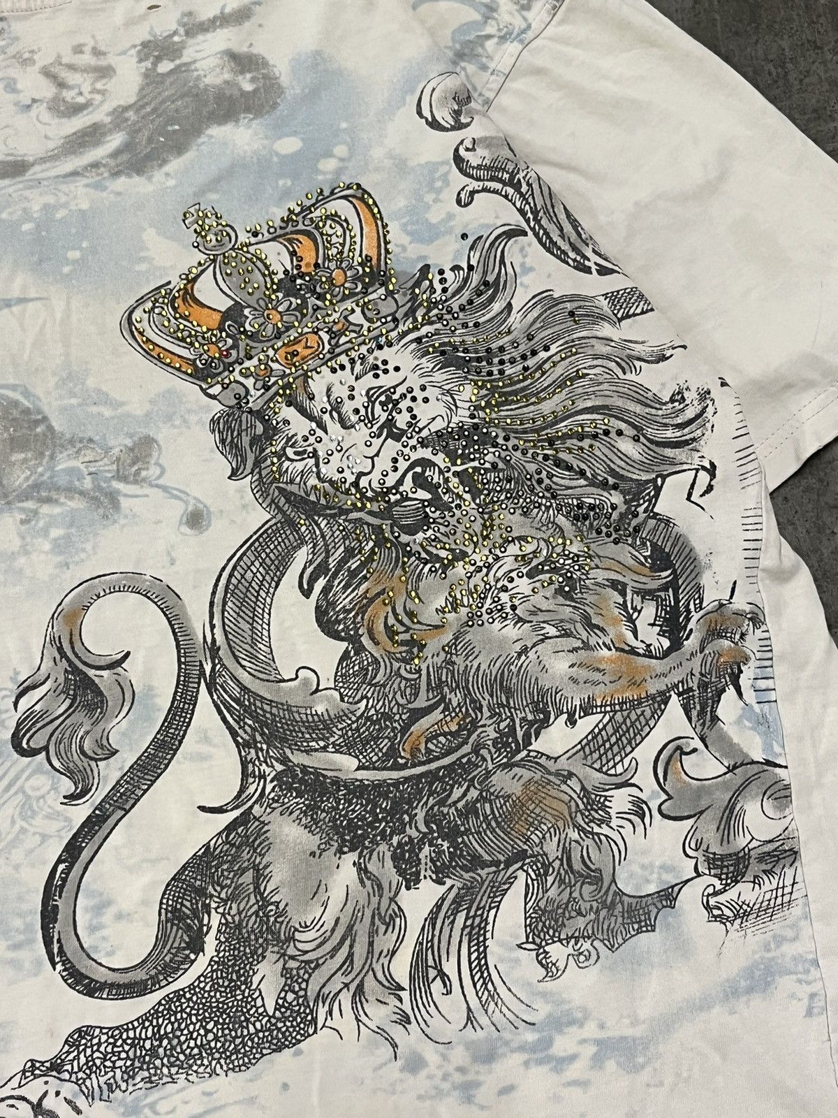 Ed Hardy × Vintage Ed hardy style y2k tee shirt hype rare skater grunge Size US L / EU 52-54 / 3 - 4 Thumbnail