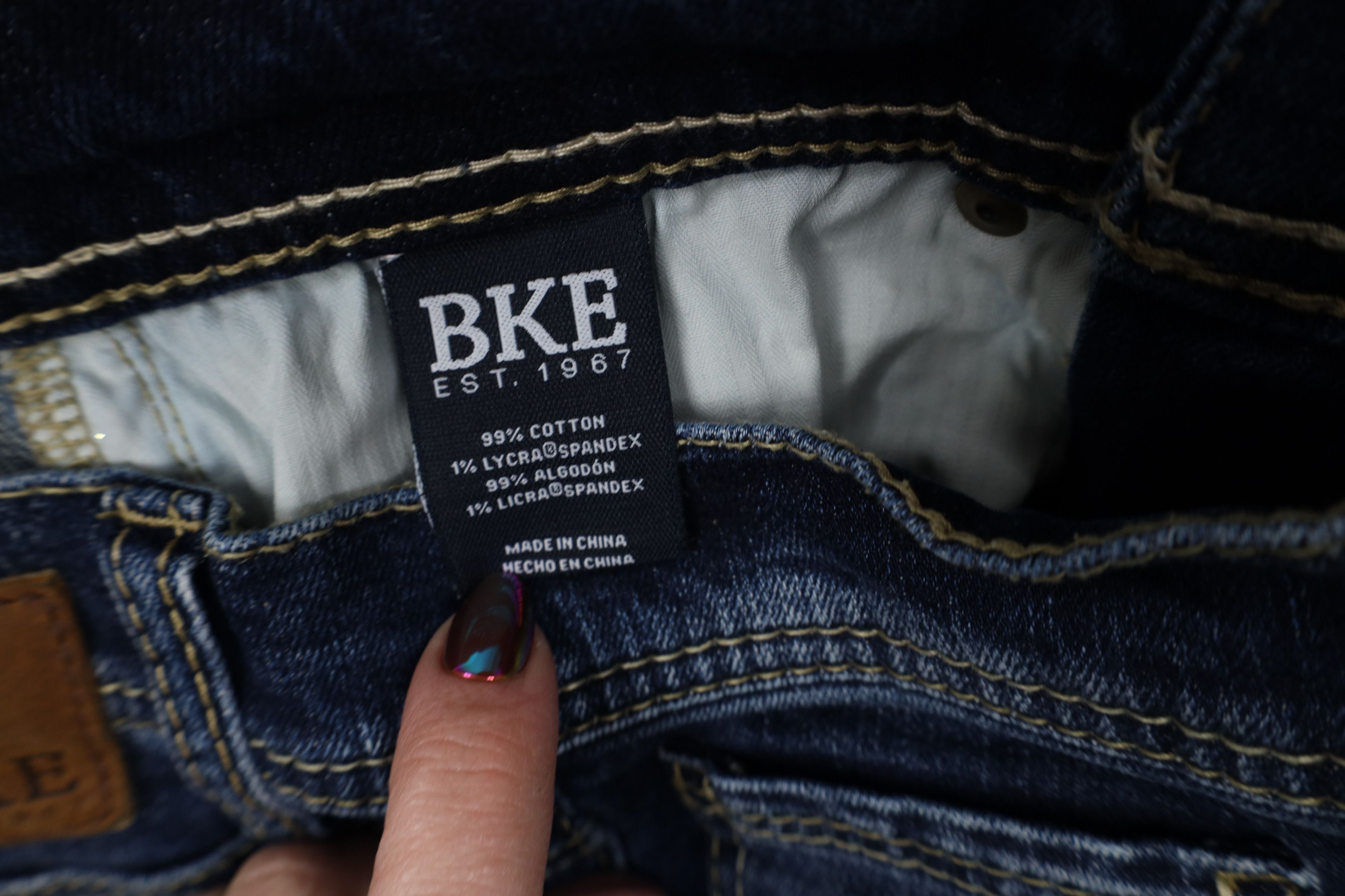 Vintage Buckle BKE Thick Stitch Jake Straight Leg Denim Jeans Size US 30 / EU 46 - 9 Thumbnail