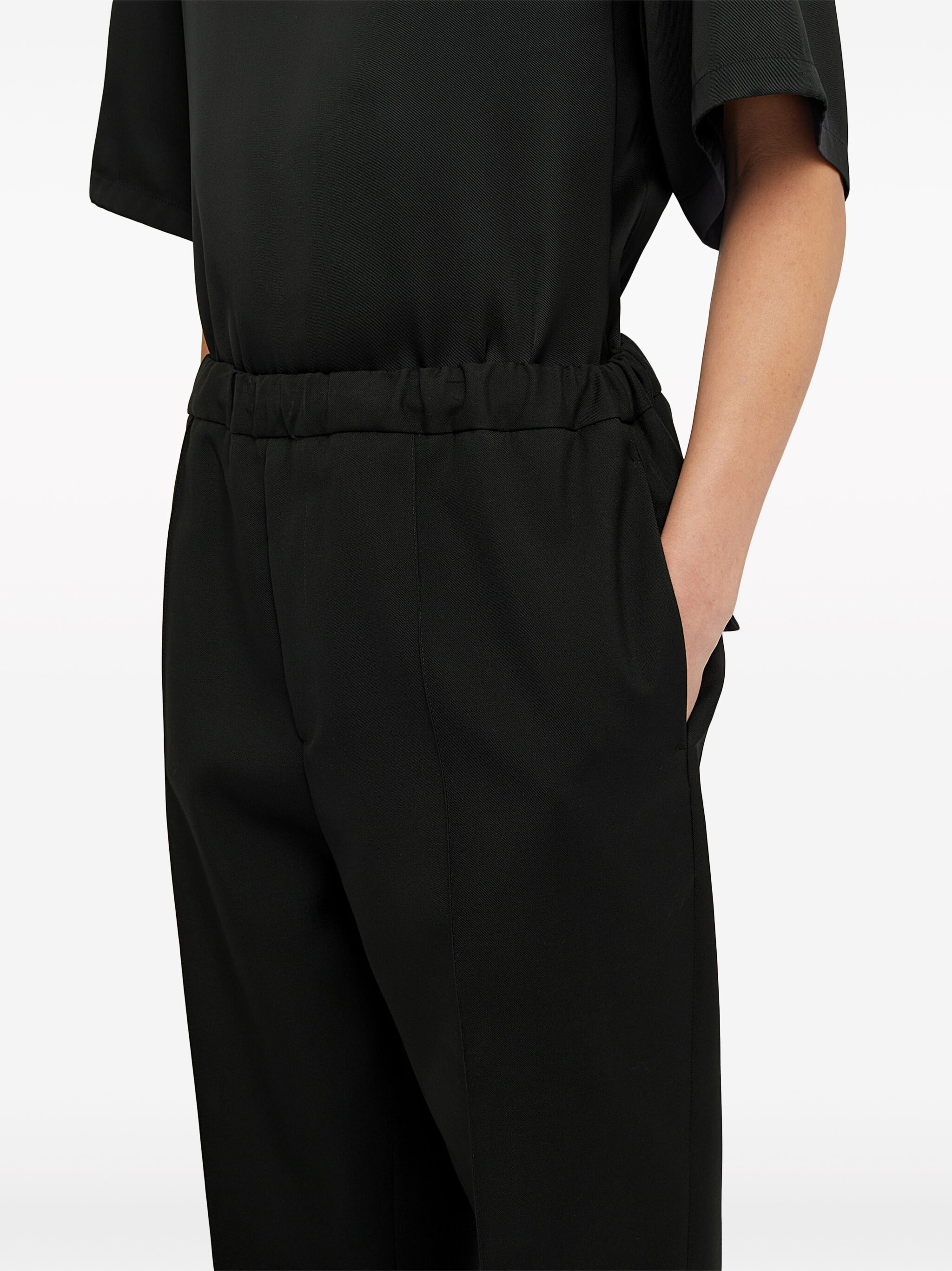 Jil Sander o1s22i1n1024 Tapered Wool Twill Trouser in Black Size US 34 / EU 50 - 5 Thumbnail