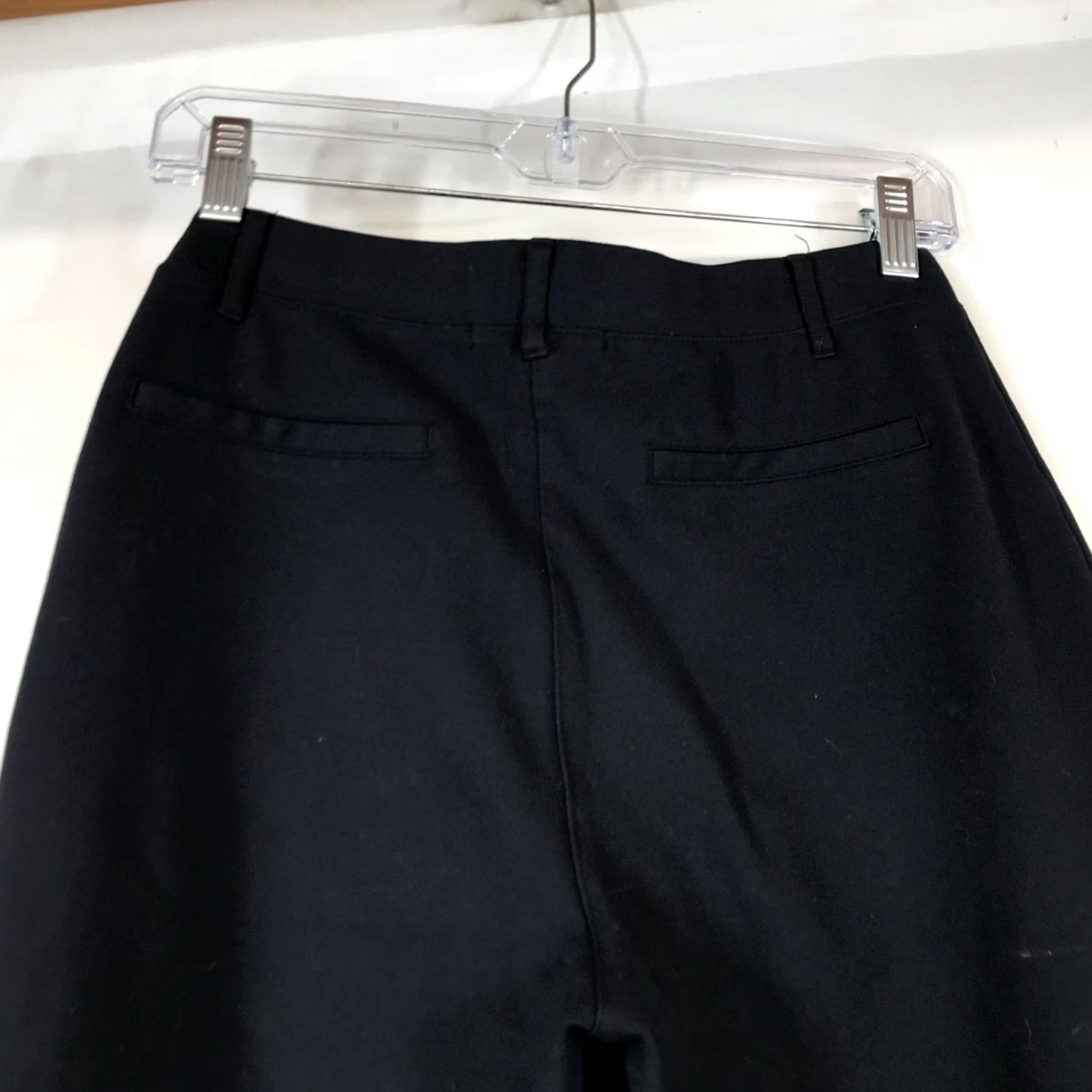 Quince QUINCE - WOMEN'S TALL PANTS - BLACK RAYON BLEND STRETCH ELASTIC WAIST Size 32" / US 10 / IT 46 - 4 Thumbnail