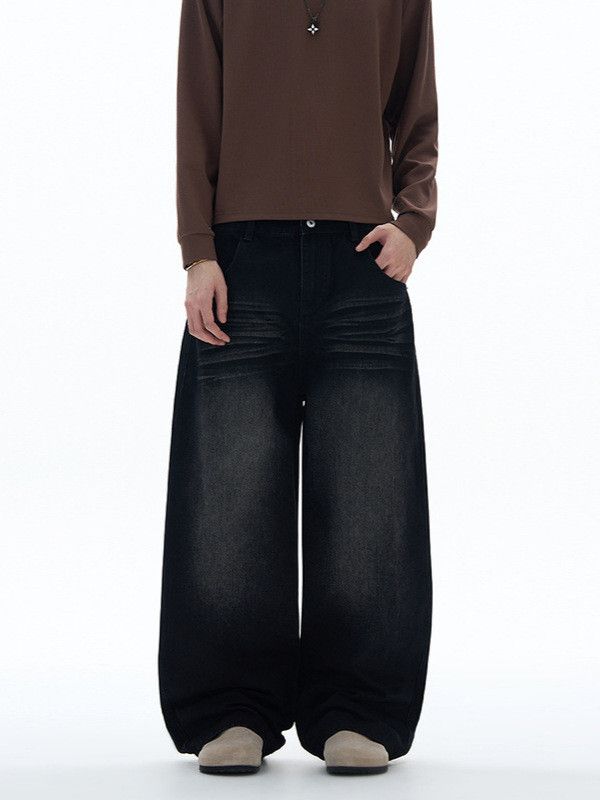 Japanese Brand Men's Retro American Distressed Loose Curved Jeans Size US 32 / EU 48 - 1 Thumbnail