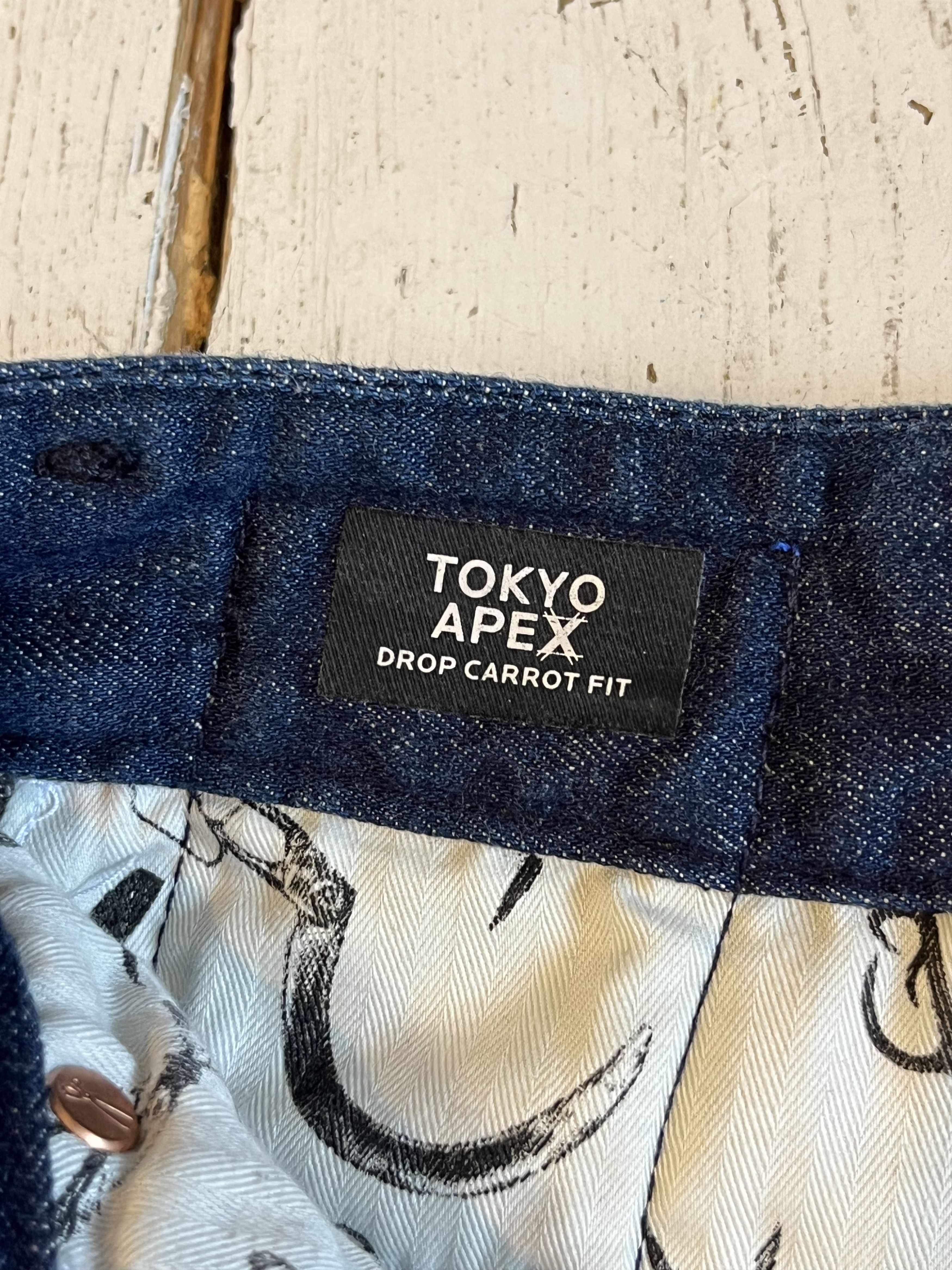 yotti！DENHAM TOKYO DROP CARROT FIT 34 DENHAM Tokyo Men Trousers W29/L32 Drop Carrot Fit Cotton