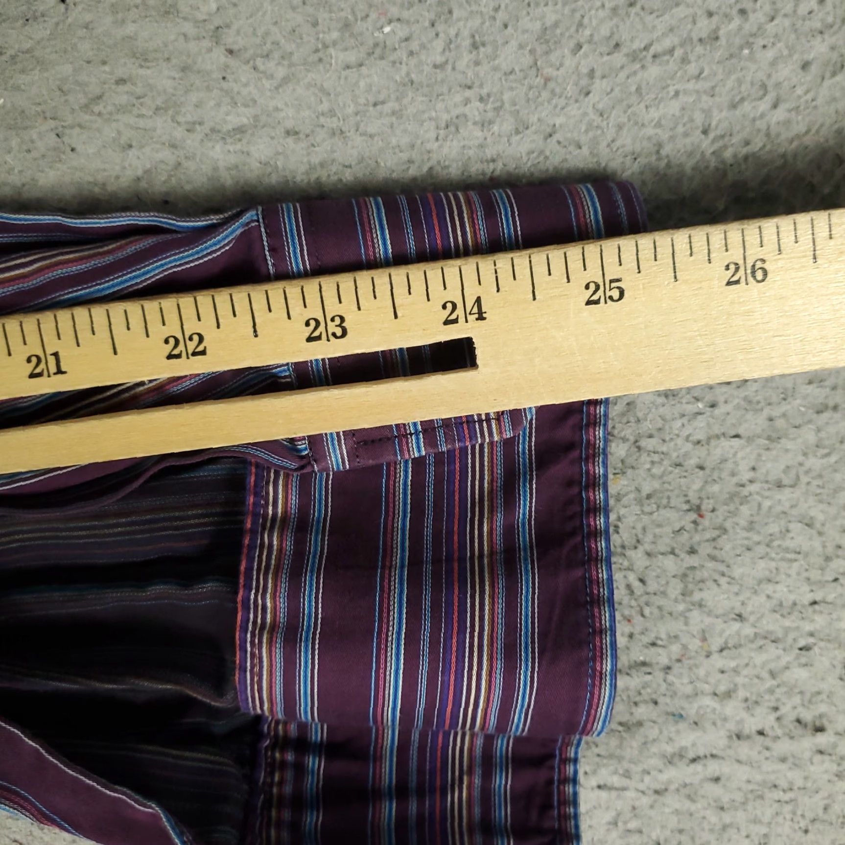 Etro ETRO Shirt Mens 41 Purple Striped Button-Up Long Sleeve Made In Italy Casual Formal Workwear Size US L / EU 52-54 / 3 - 6 Thumbnail
