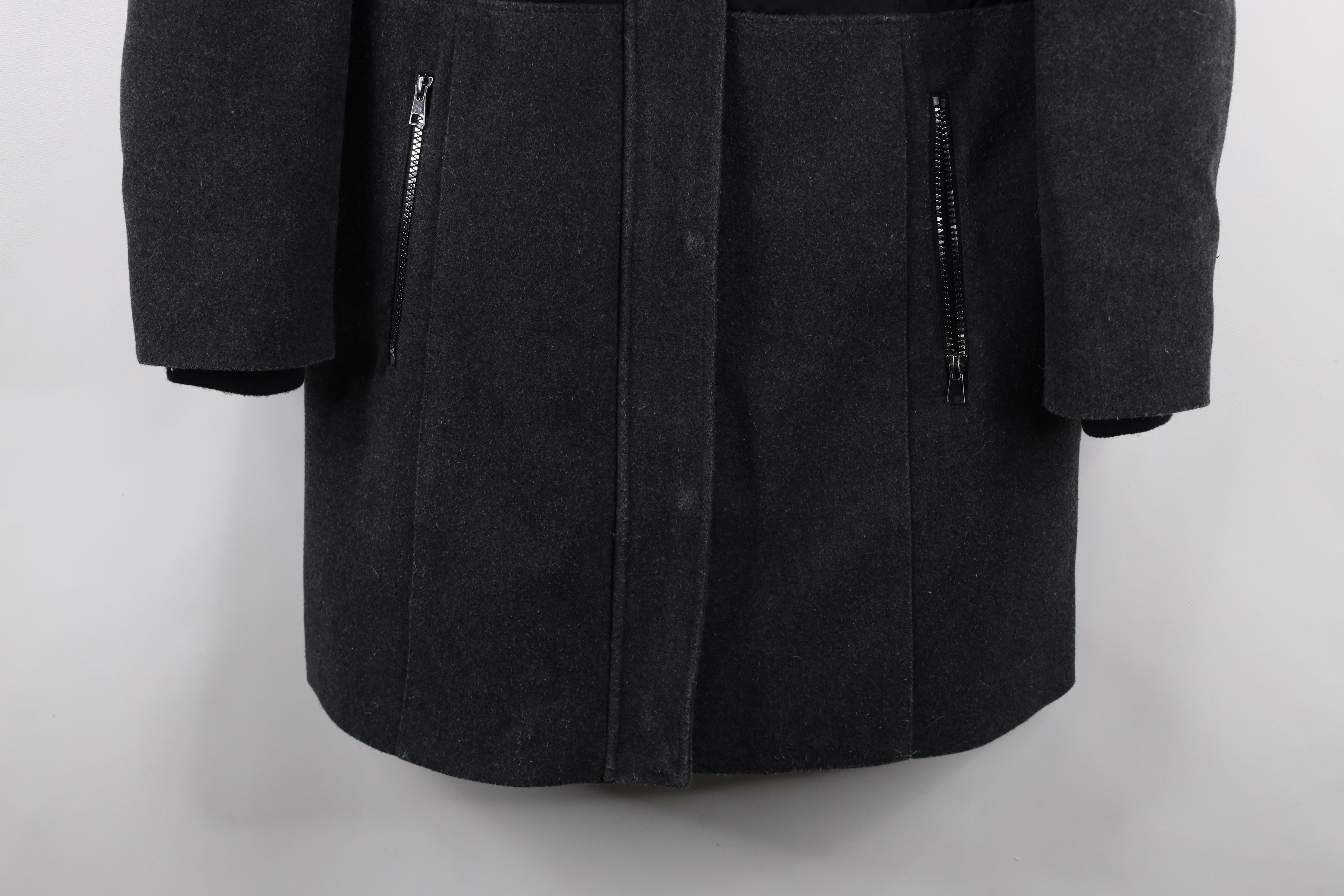 Lands' End × Vintage Lands End Wool Faux Fur Duck Down Hooded Jacket Coat Size M / US 6-8 / IT 42-44 - 4 Thumbnail