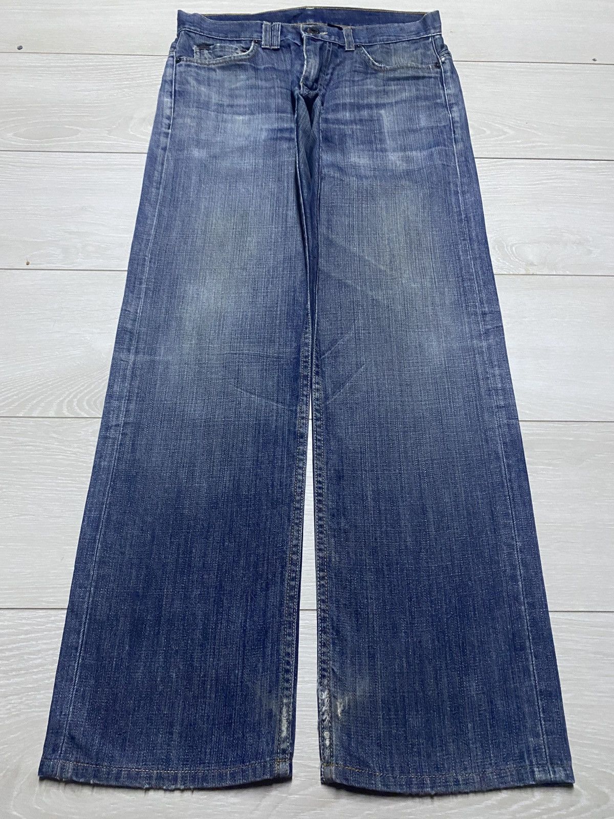 Armani Exchange Armani Exchange USA Grunge Distressed Loose Jeans Size US 31 - 1 Thumbnail