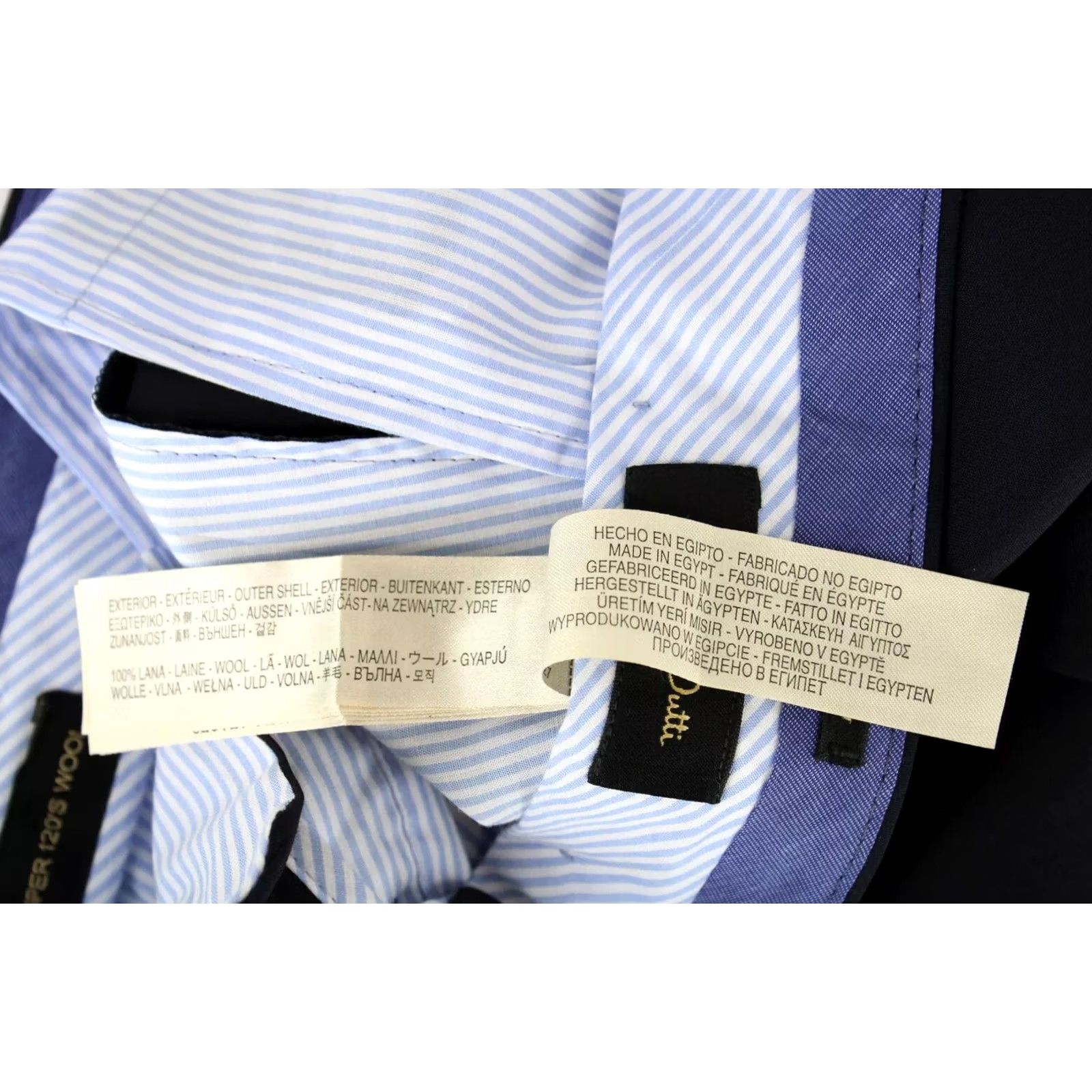Massimo Dutti Massimo Dutti Trousers Men US 30 Wool Pinstripe Pleated Super 120's Formal Blue 34in Inseam Mens Size US 30 / EU 46 - 6 Thumbnail