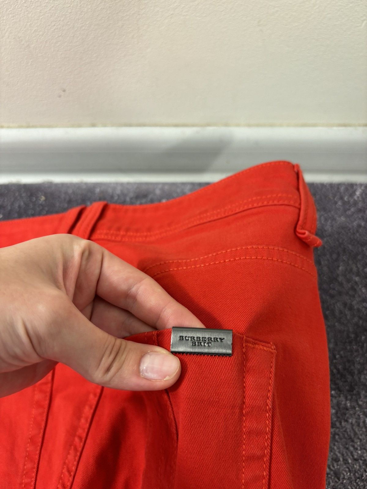 Burberry Burberry Brit Westbourne Women’s Red Skinny Ankle Jeans Size 25" / US 0 / IT 36 - 17 Thumbnail