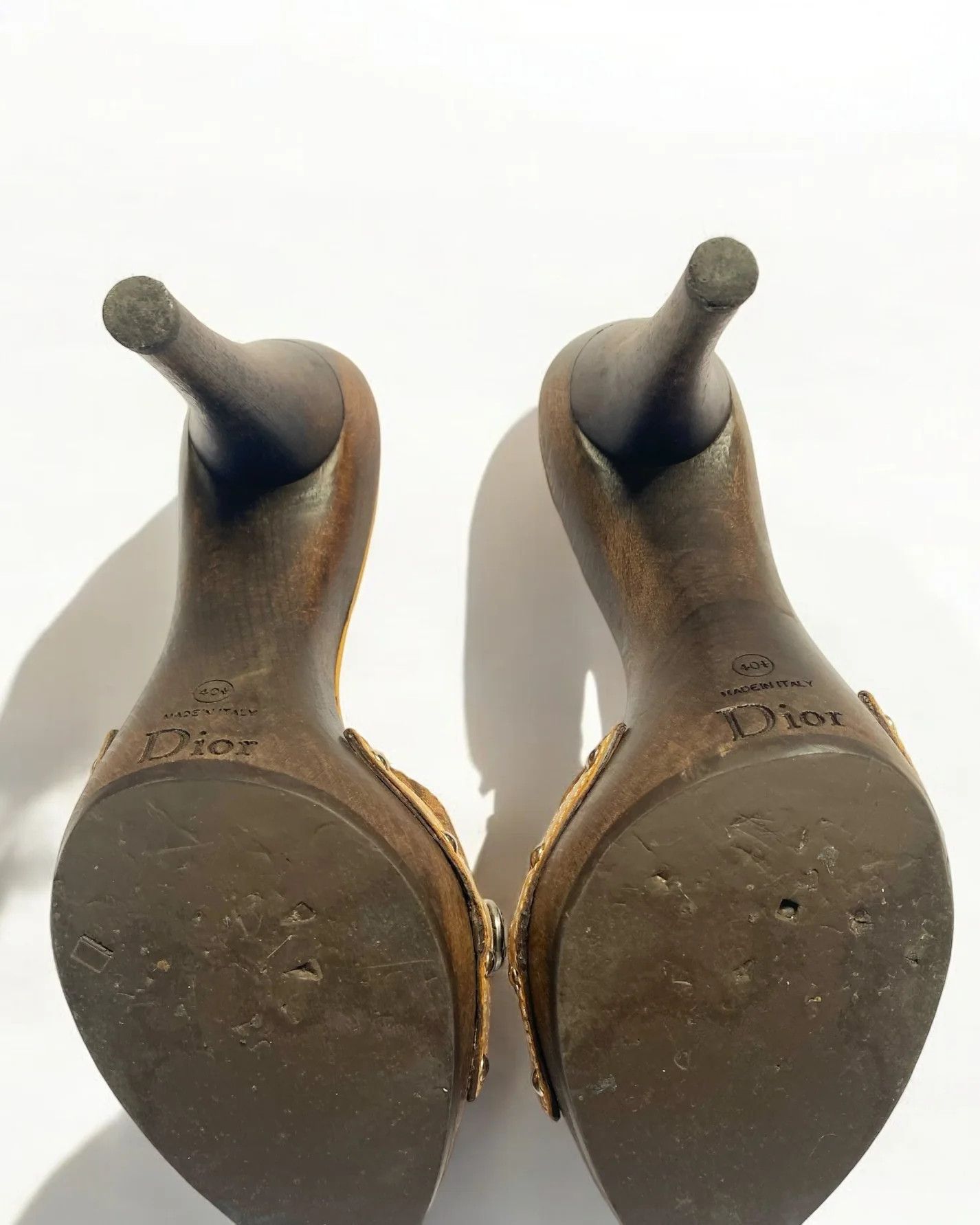 Dior Christian Dior by John Galliano Romantique Clogs, SS 2006 Size US 9.5 / IT 39.5 - 5 Thumbnail