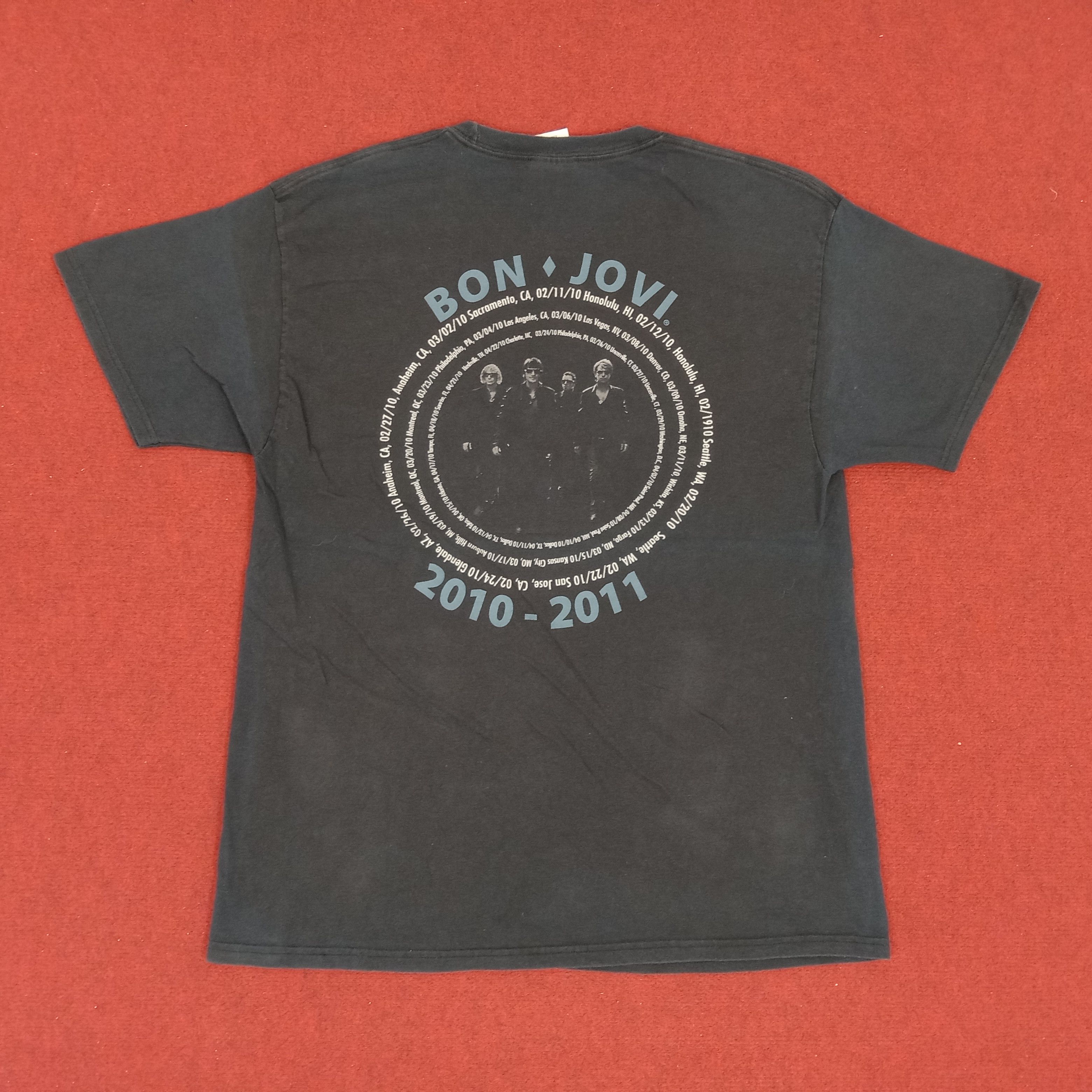 Band Tees × Vintage Bon Jovi Rock Band Music Tour Vintage Tshirt Size US L / EU 52-54 / 3 - 4 Thumbnail