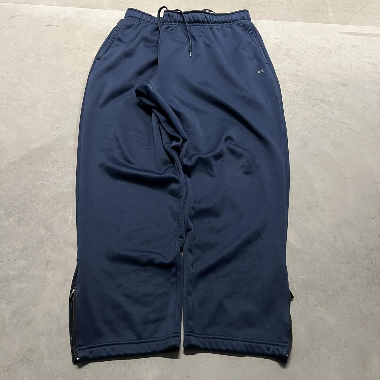 Russell Athletic Vintage Y2K/2000s Russell Athletics navy Blue sweatpants tracks with adjustable waistband and pockets! Size US 38 / EU 54 - 2 Thumbnail