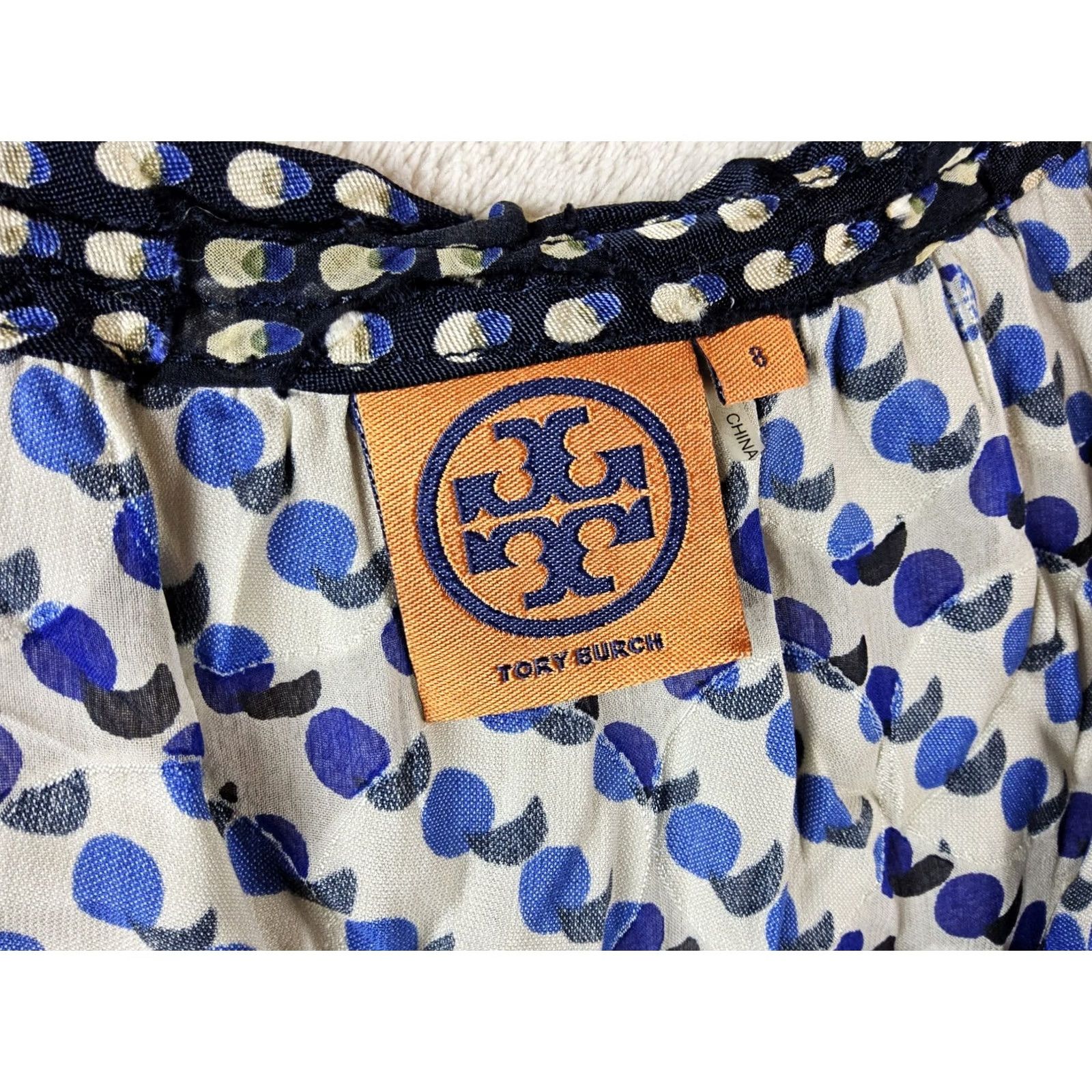 Tory Burch Tory Burch Blouse Long Sleeve Silk Blend Ruffle Size 8 Multicolor Women Size M / US 6-8 / IT 42-44 - 4 Thumbnail