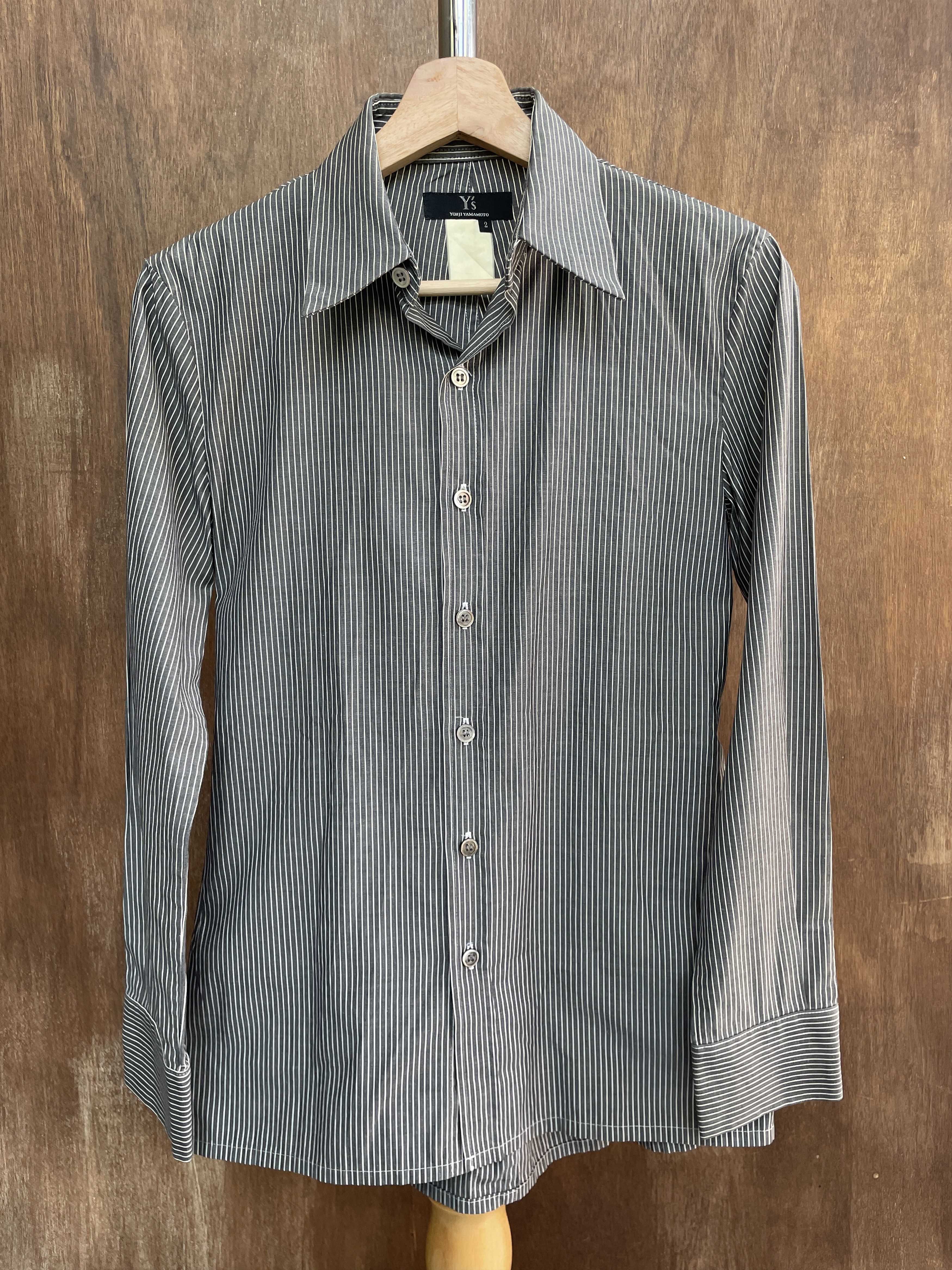 image of Yohji Yamamoto x YS For Men Vintage Yohji Stripped Shirt in Black, Men's (Size XS)