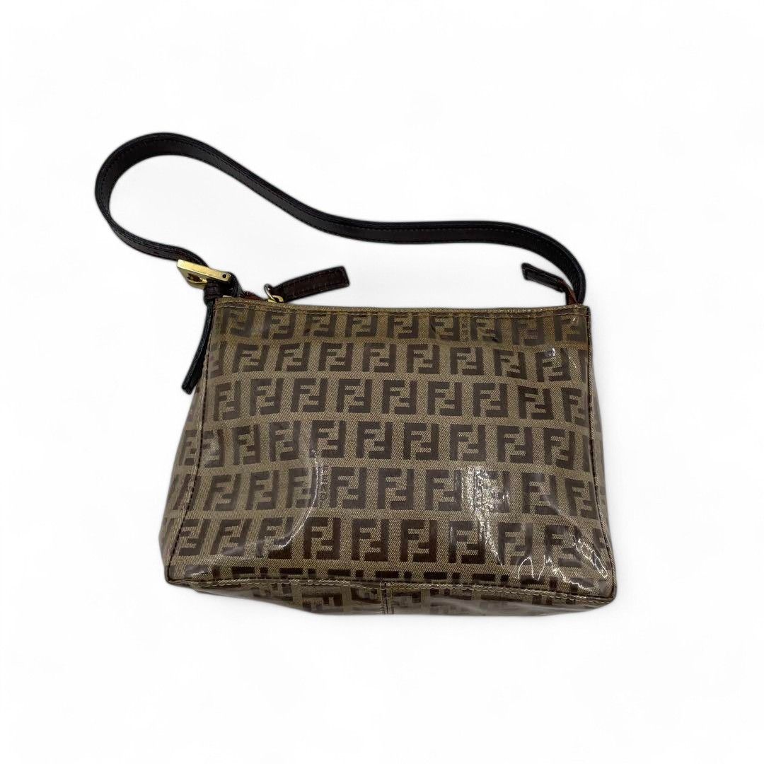 Fendi Fendi - Pouch Brown Small Handbag Monogram Leather Size ONE SIZE - 2 Thumbnail