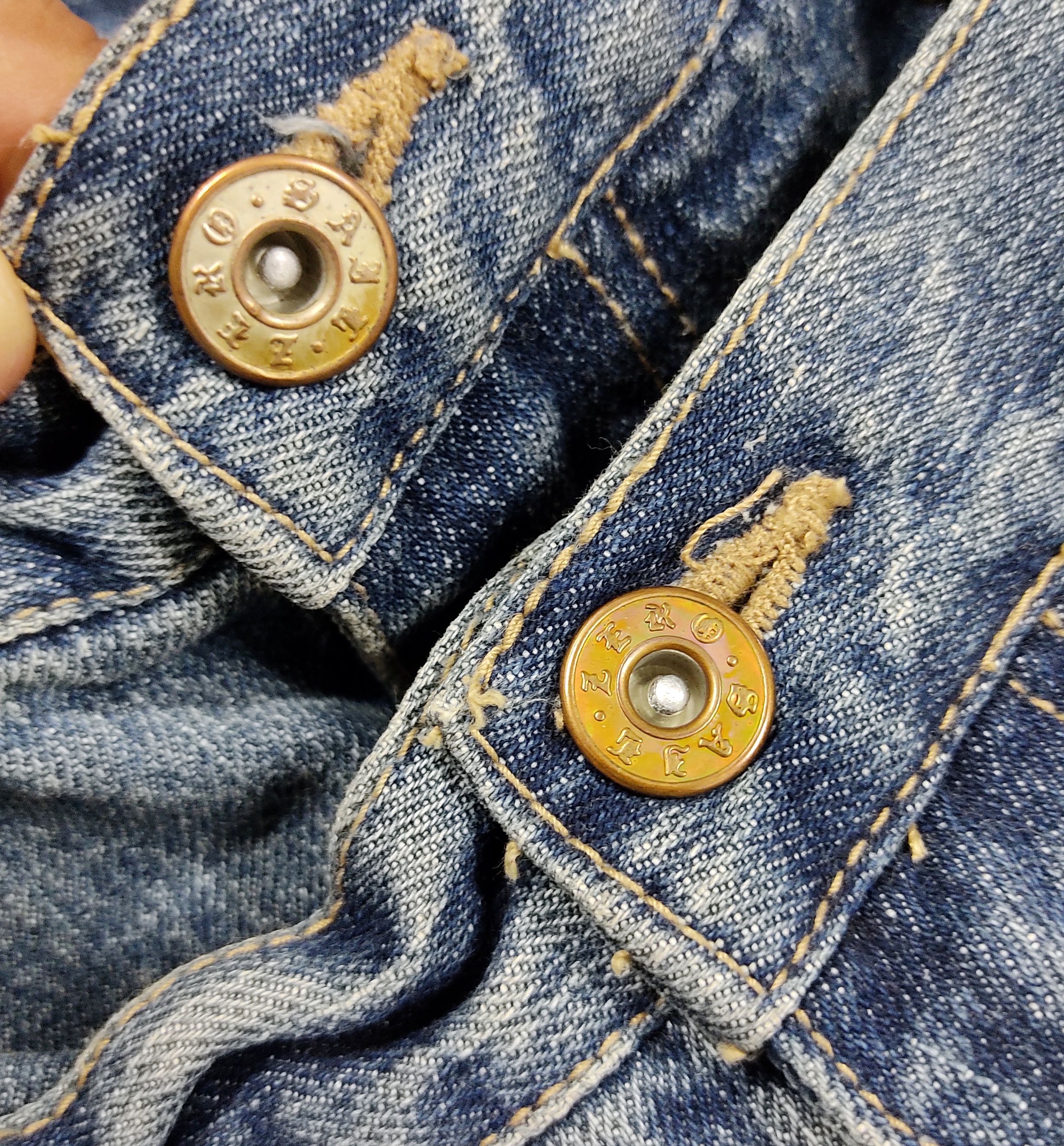 If6Was9 Zero San Double Waist Distressed Denim Pants