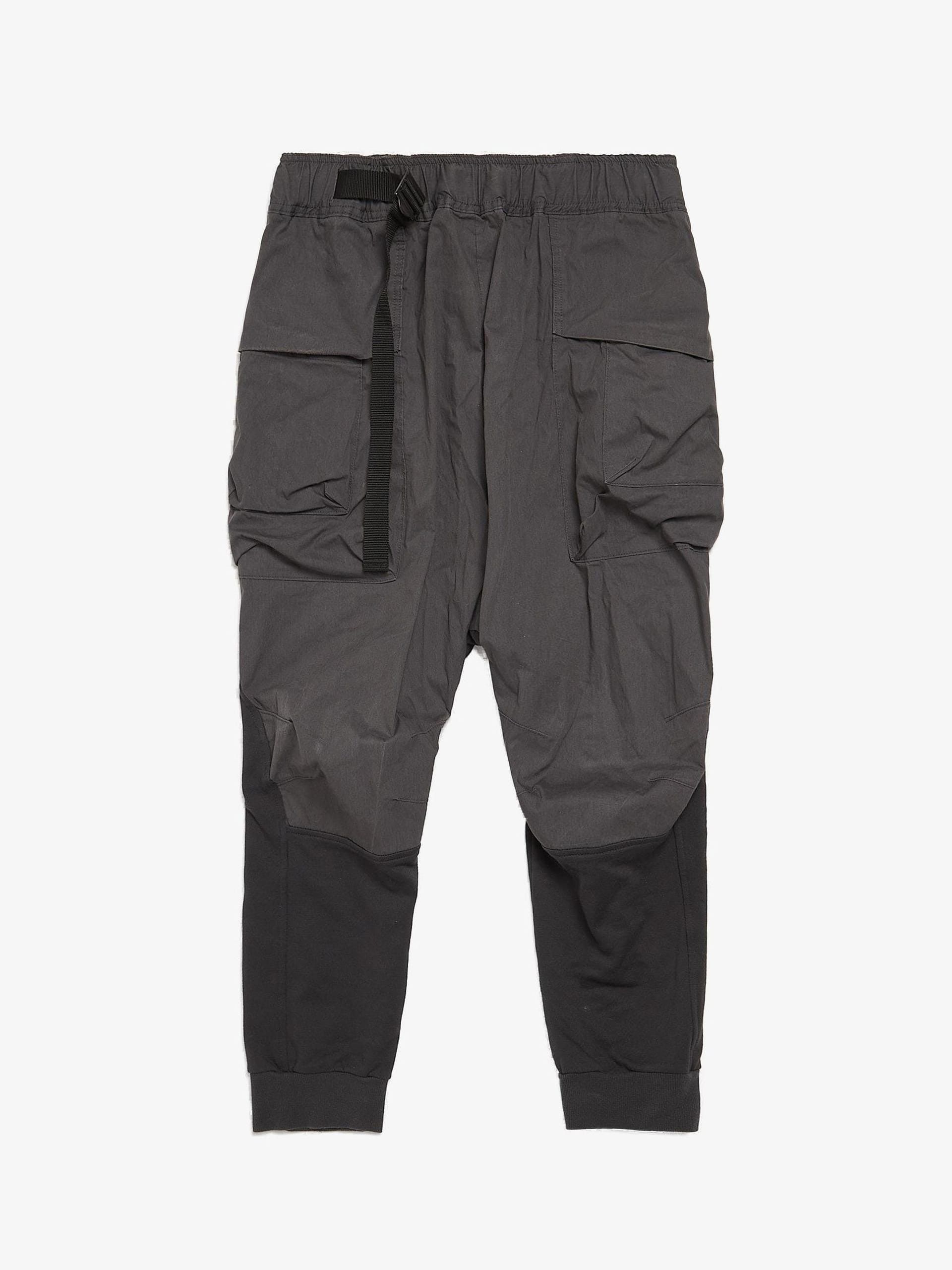 Gray Cargo Belt Detailed Cotton Sweatpants