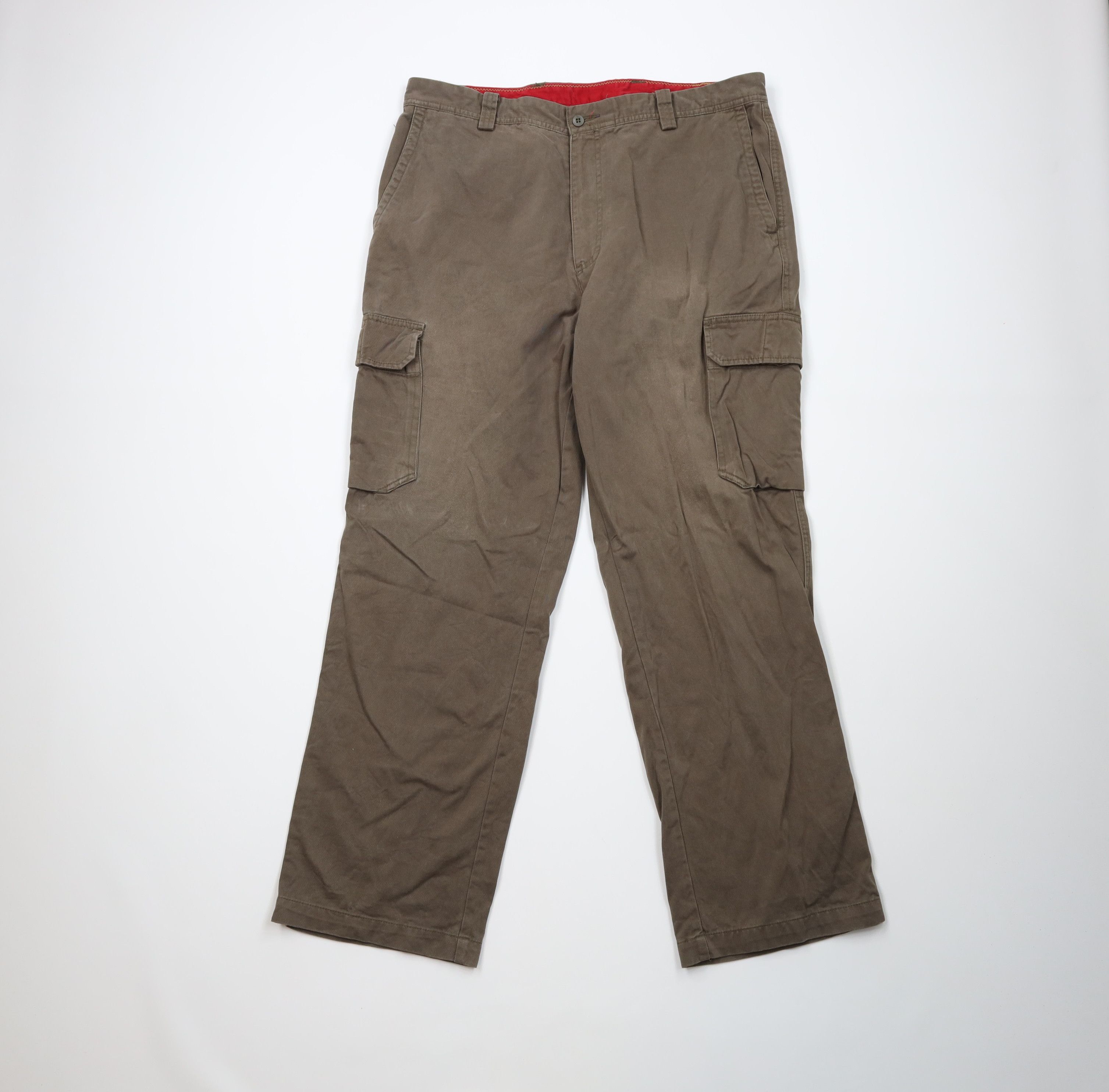 Vintage Vintage 90s Streetwear Baggy Wide Leg Cargo Pants Green Size US 36 / EU 52 - 1 Thumbnail