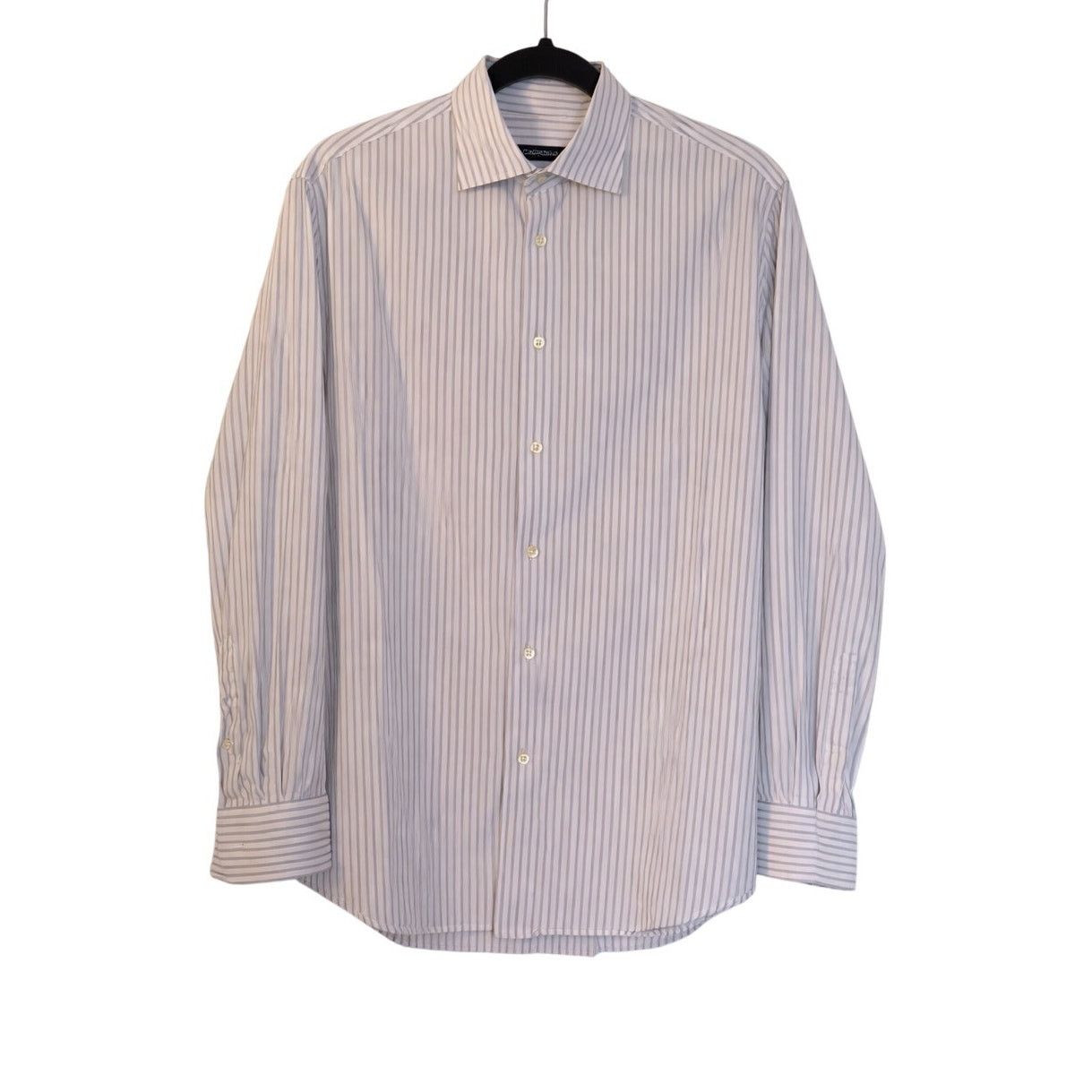Canali Canali Striped Cotton and Linen Regular-Fit Shirt Size US M / EU 48-50 / 2 - 1 Thumbnail