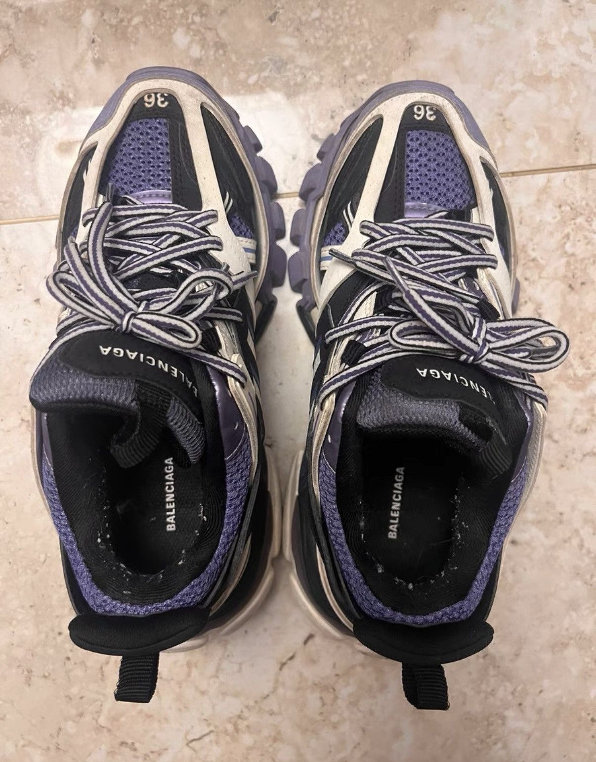 Balenciaga Balenciaga Track, White & Purple Size US 6 / IT 36 - 5 Thumbnail