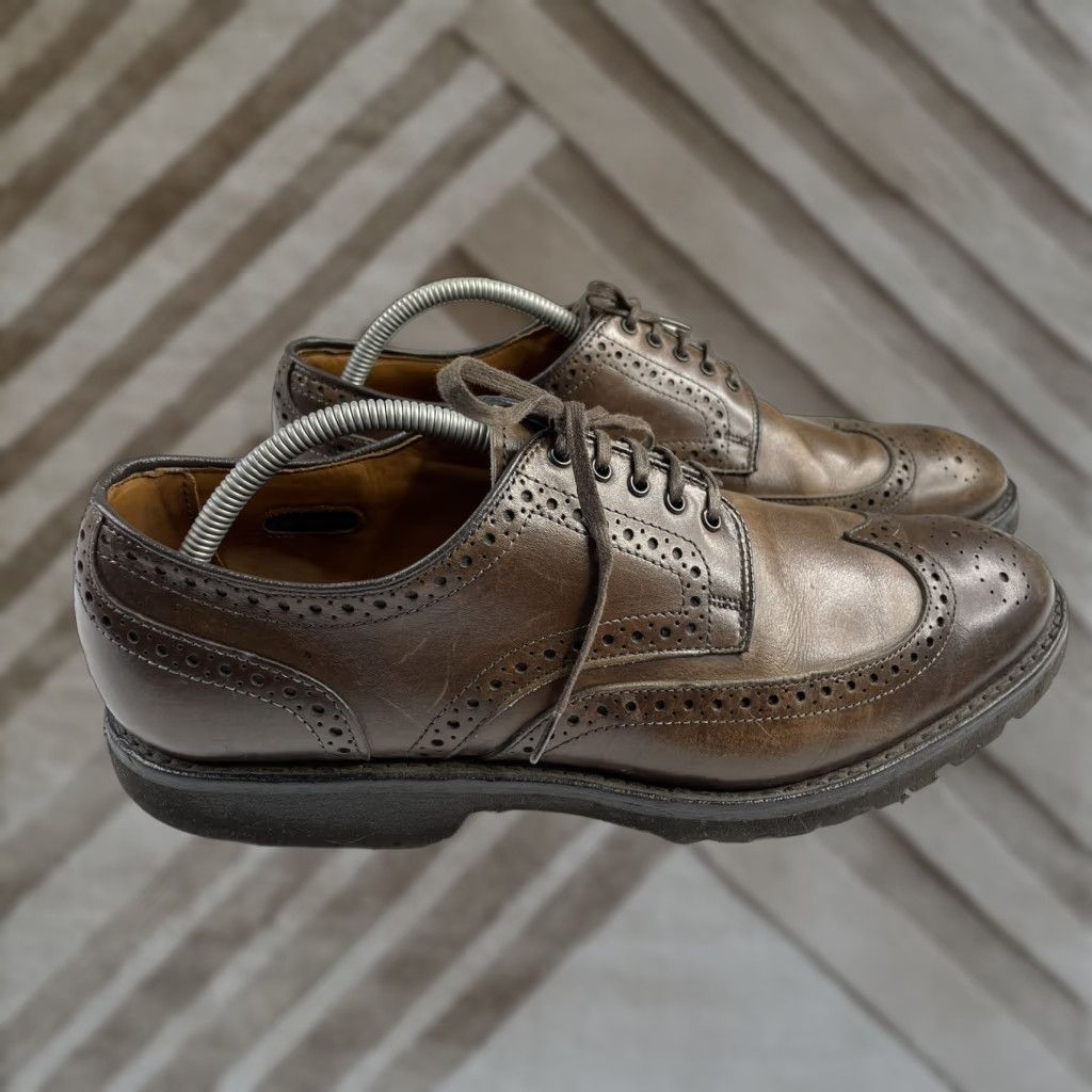 Allen Edmonds Allen Edmonds Tate Men's Brown Leather Wingtip Blucher Oxfords Size 11 D Shoes Dress Size US 11 / EU 44 - 1 Thumbnail