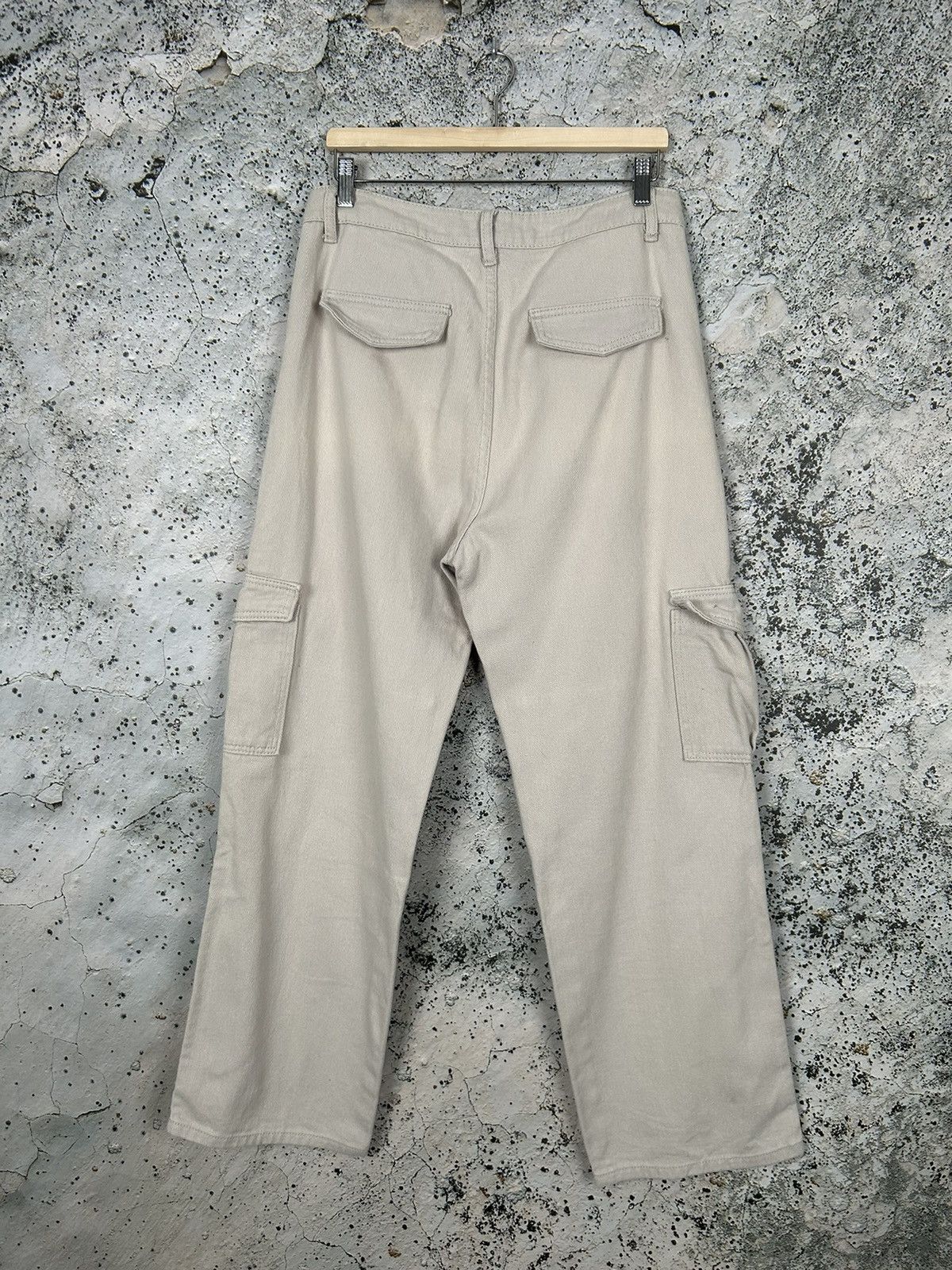 Vintage Vintage Beige Cream Cargo Pants Hype 90s Streetwear Size US 32 / EU 48 - 4 Thumbnail