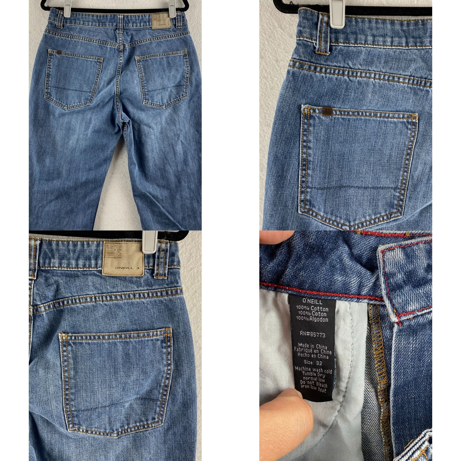 O'Neill O'Neill Jeans Mens 32 Blue Mid-Rise Distressed Denim Pockets Casual Pant Size US 32 / EU 48 - 10 Thumbnail