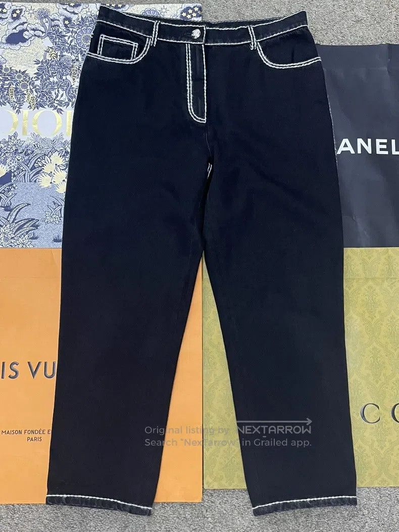 Chanel Chanel 24N black white-edged double C jeans Size 27" / US 4 / IT 40 - 1 Thumbnail