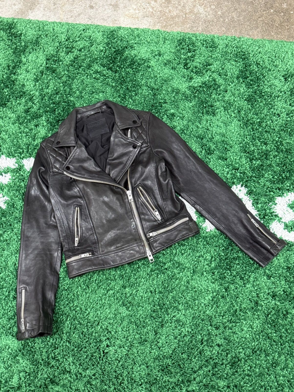 Allsaints Allsaints Conroy Quilted Leather Biker Jacket Size 6 Size M / US 6-8 / IT 42-44 - 1 Thumbnail