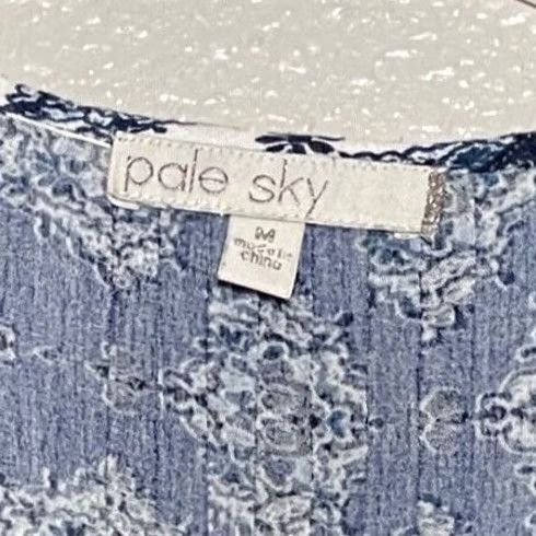Vintage Pale Sky Top Womens M Blue Sleeveless Women Floral Patchwork Embroidered Boho Size M / US 6-8 / IT 42-44 - 4 Thumbnail