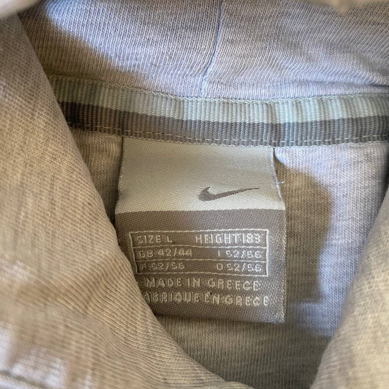 Nike × Vintage 90s Nike Vintage Swoosh Logo Hoodie (Drill/Gorpcore) Y2K Size US L / EU 52-54 / 3 - 9 Thumbnail