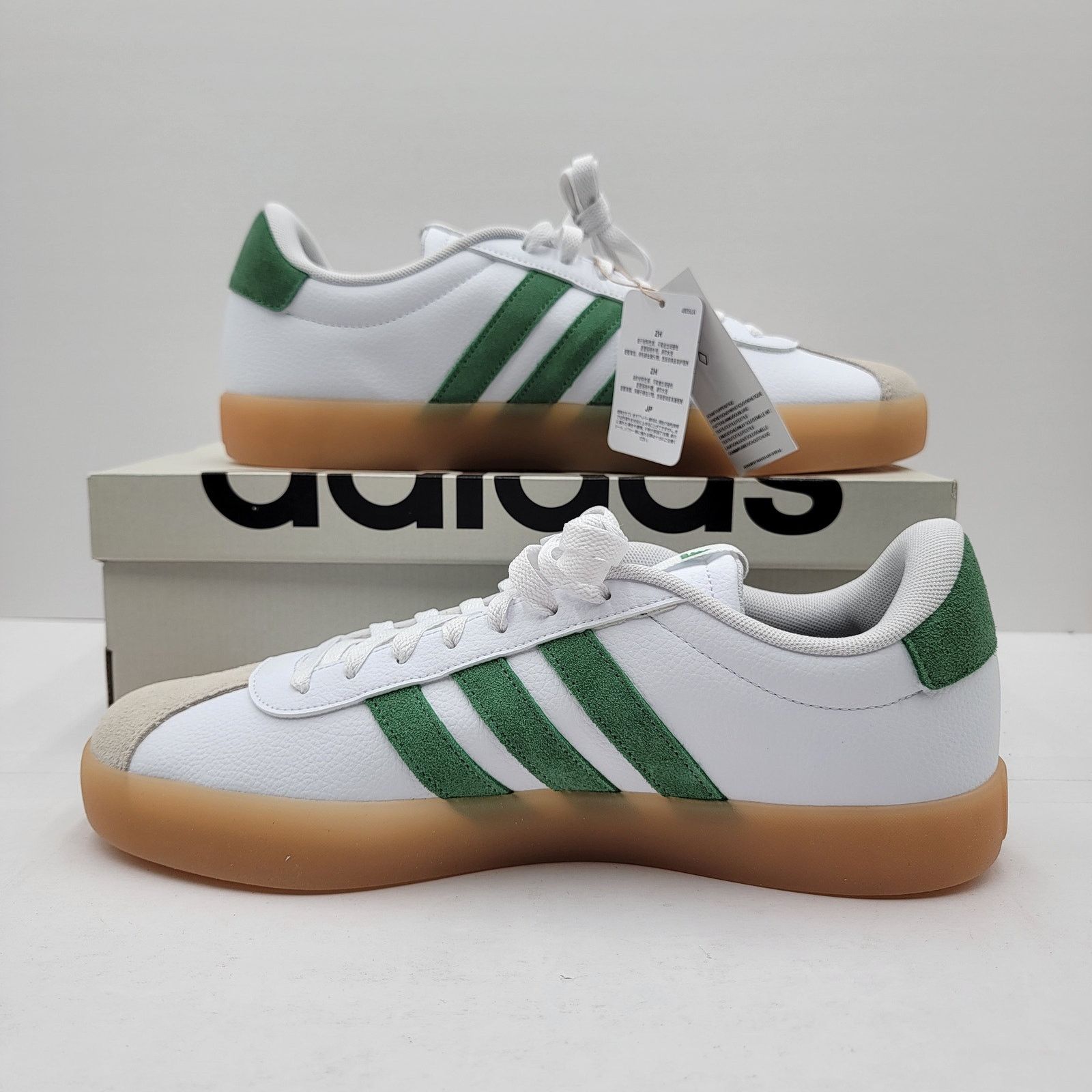 Adidas Adidas VL Court 3.0 'White Preloved Green' - Size 13 - New Size US 13 / EU 46 - 2 Thumbnail