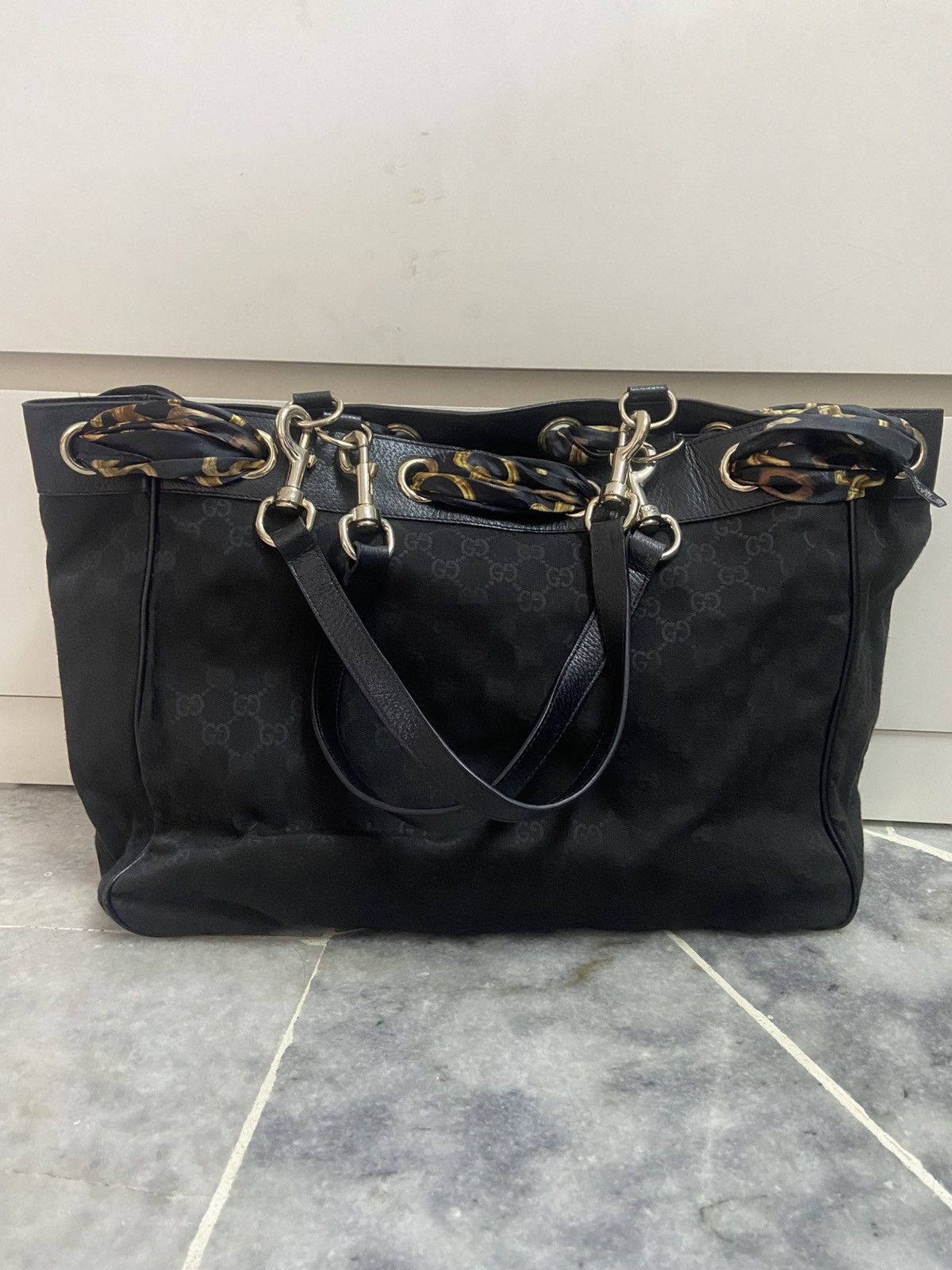 Gucci Gucci GG Canvas Positano Scarf Tote Bag Size ONE SIZE - 3 Thumbnail
