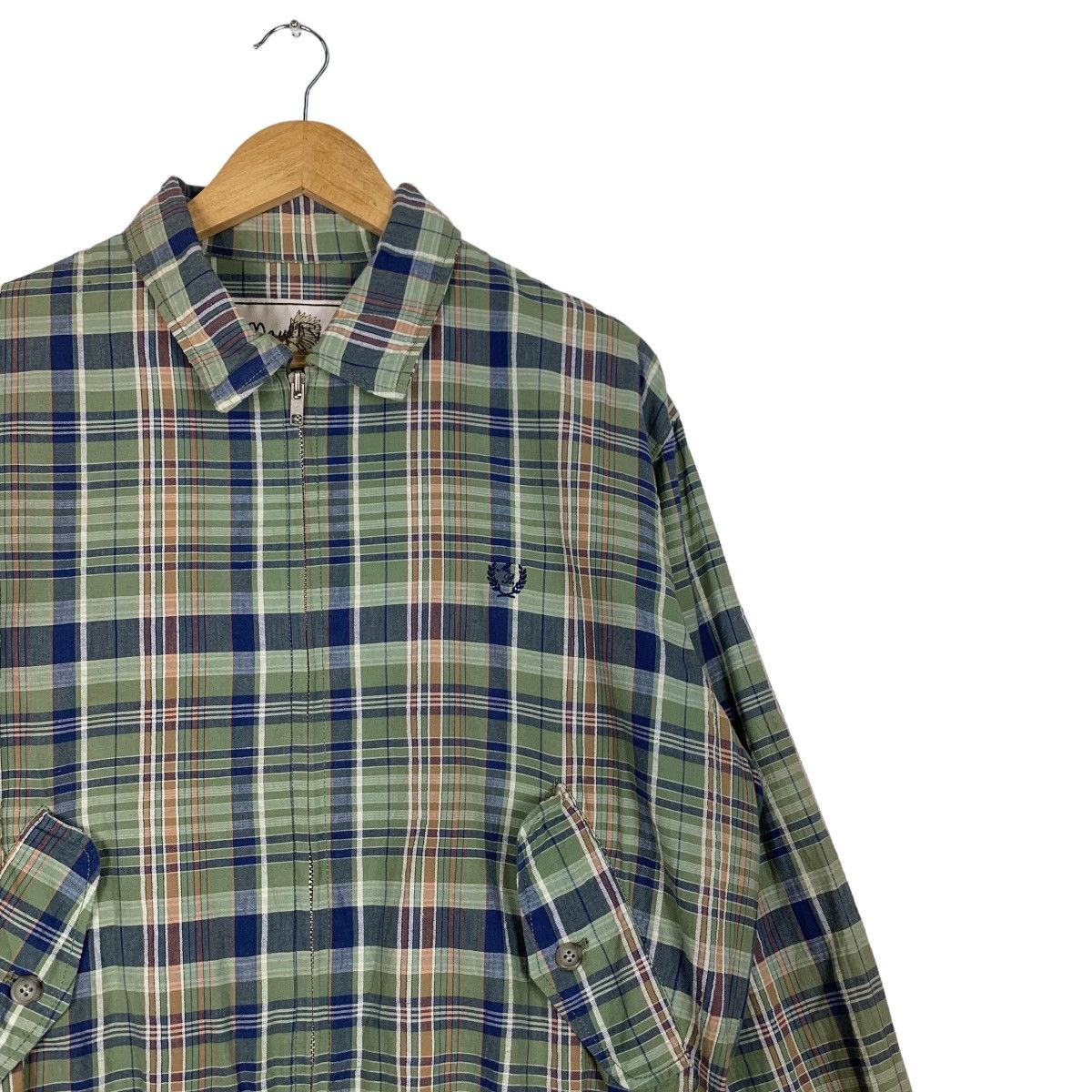 Japanese Brand MAUL RUCK Green Checked Casual Jacket #1047-C47 Size US M / EU 48-50 / 2 - 5 Thumbnail