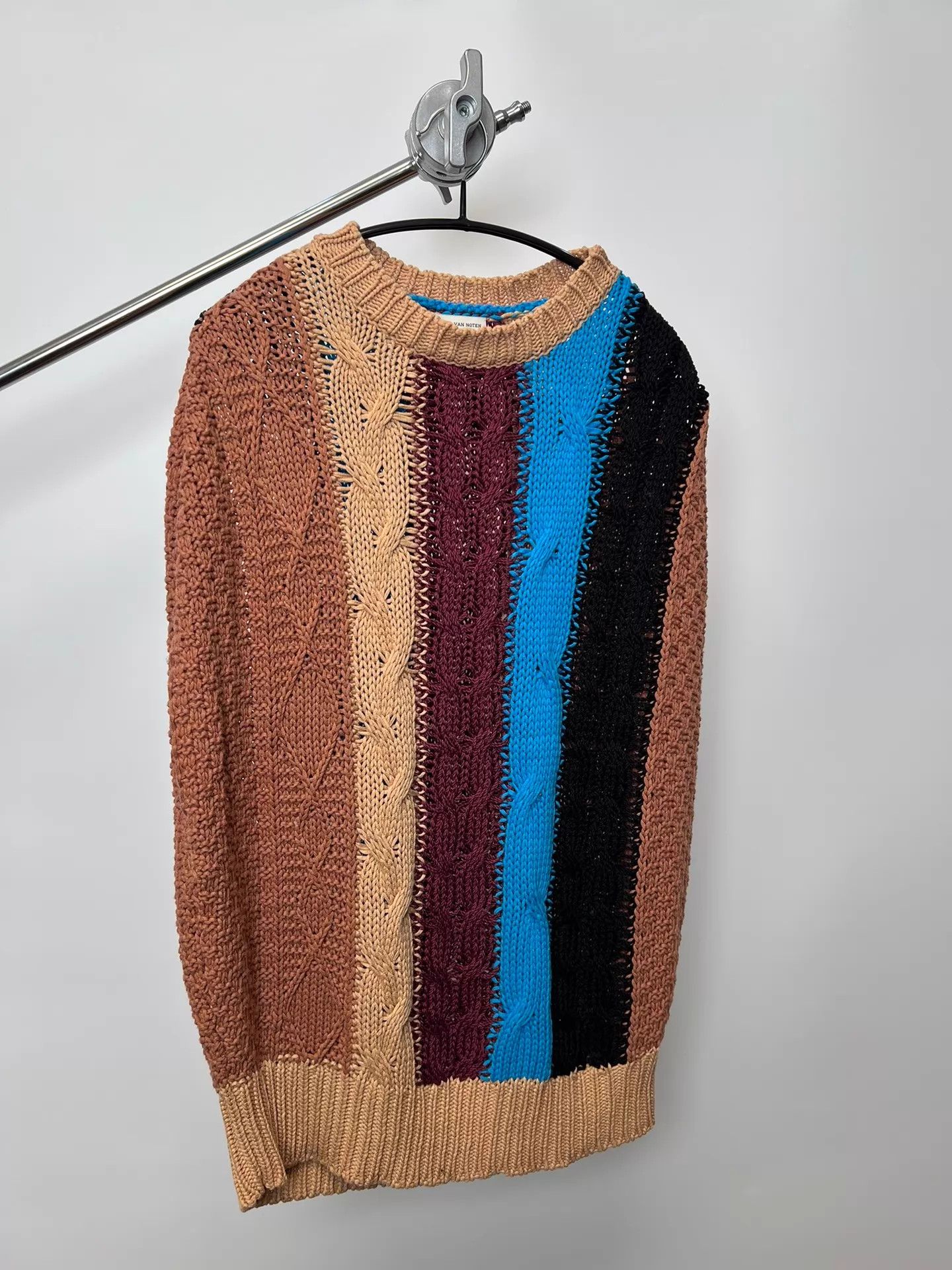 Dries Van Noten DVN Chunky Knit Colorblocked Oversized Knit Vest Size L / US 10 / IT 46 - 2 Thumbnail