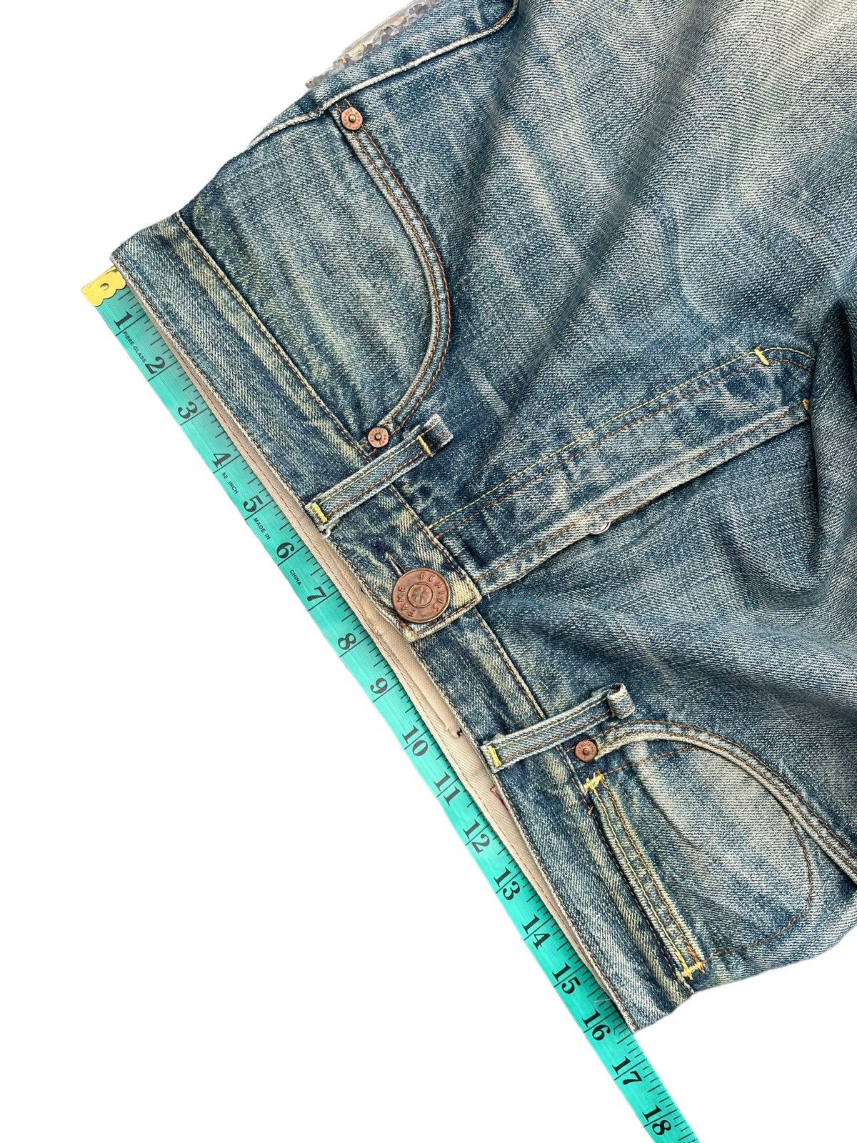 Fake London Genius Fake London Genuis Distresed Denim Size US 33 - 19 Thumbnail