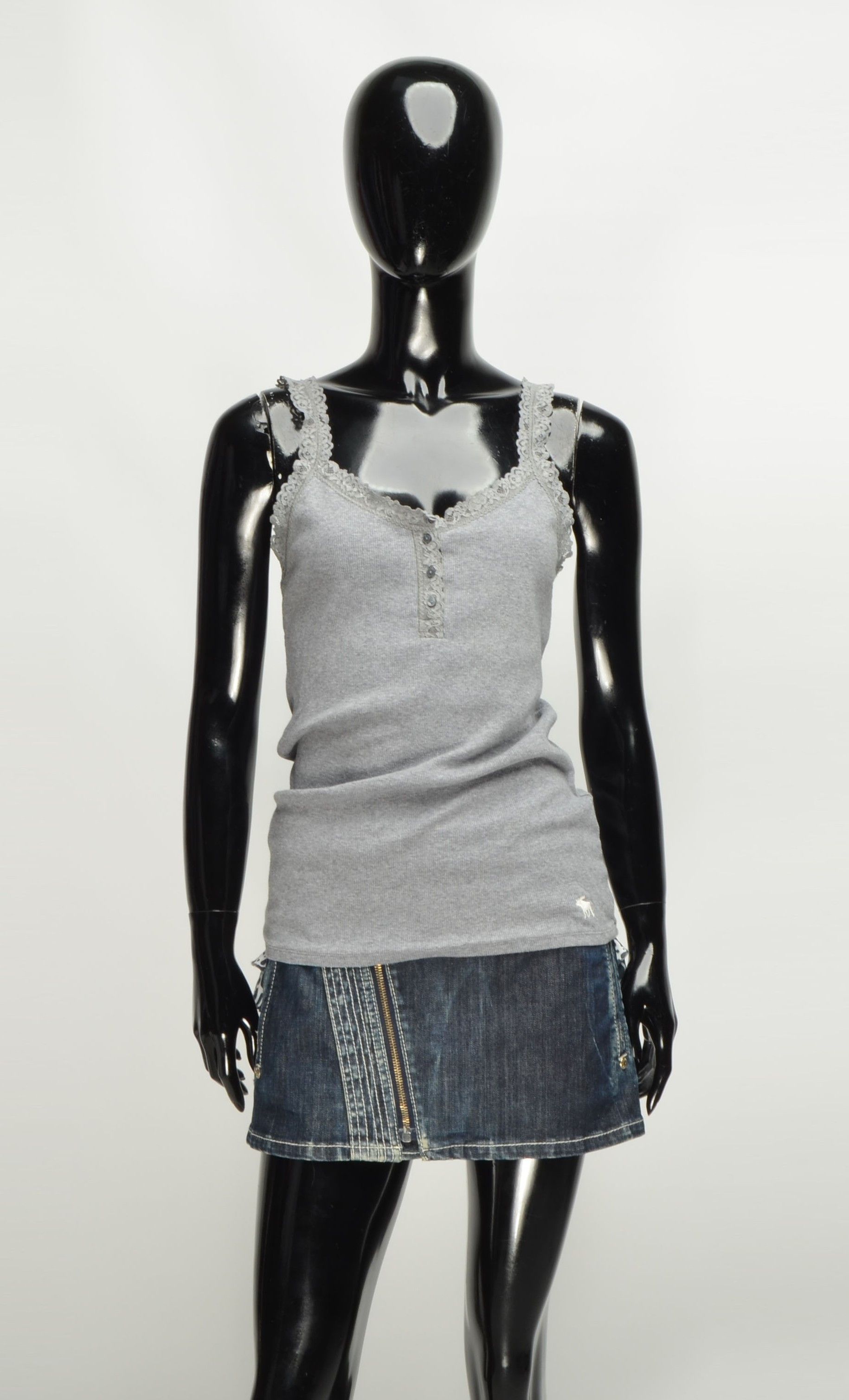 Abercrombie & Fitch Abercrombie & Fitch Y2K Babydoll Lace Coquette Cami Tank Size L / US 10 / IT 46 - 1 Thumbnail