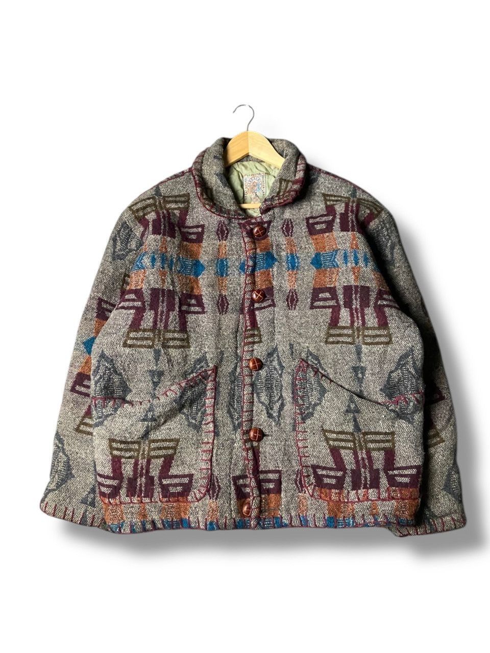 Japanese Brand Vintage ALBEMARLE Native Pattern Jacket (163) Size US L / EU 52-54 / 3 - 1 Thumbnail