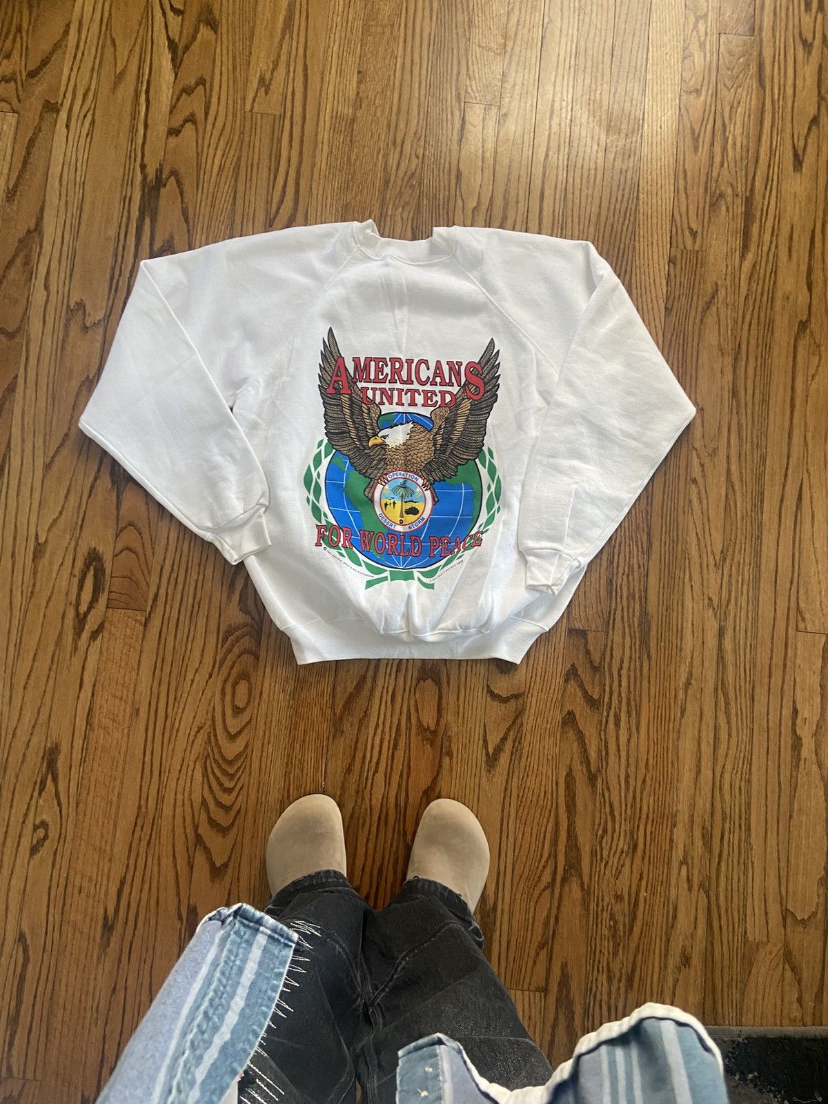 Hanes Vintage desert storm crewneck Size US XL / EU 56 / 4 - 1 Thumbnail
