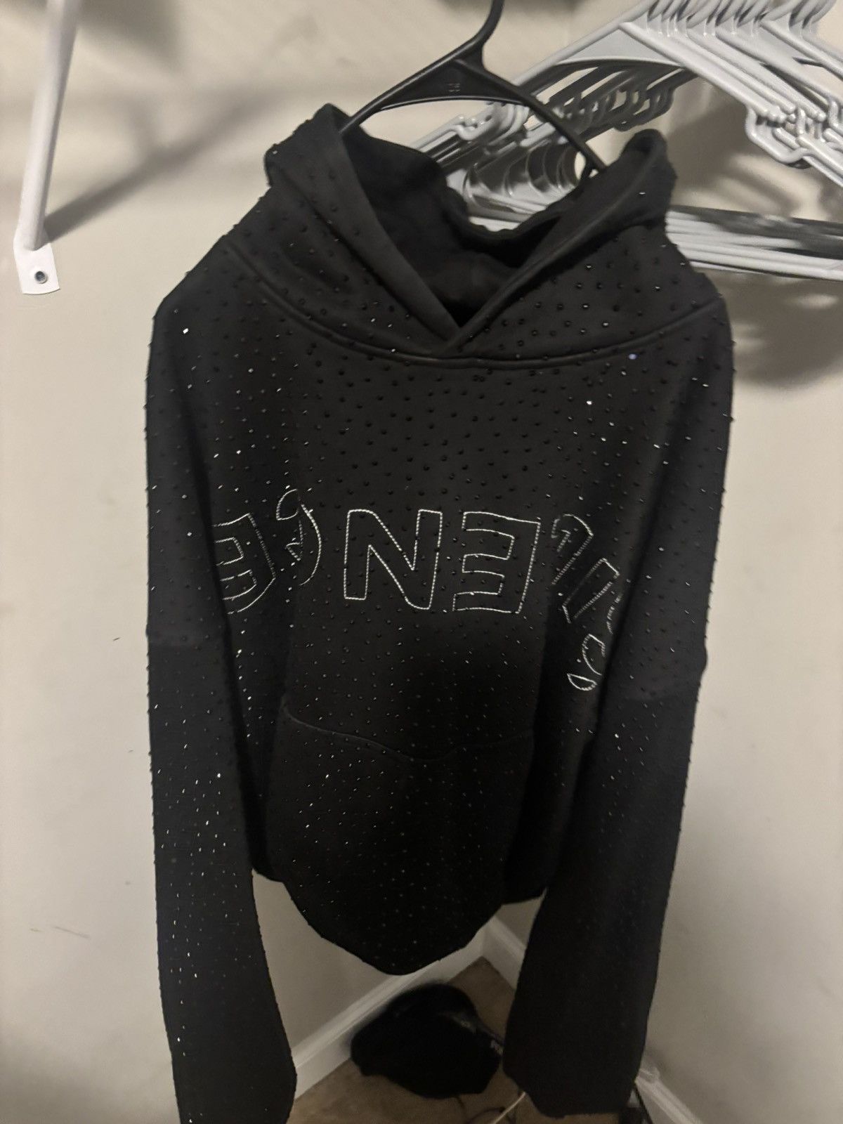 Other SILENCE BY ONYX ONYX VVS RHINESTONE HOODIE IN BLACK Size US M / EU 48-50 / 2 - 5 Thumbnail