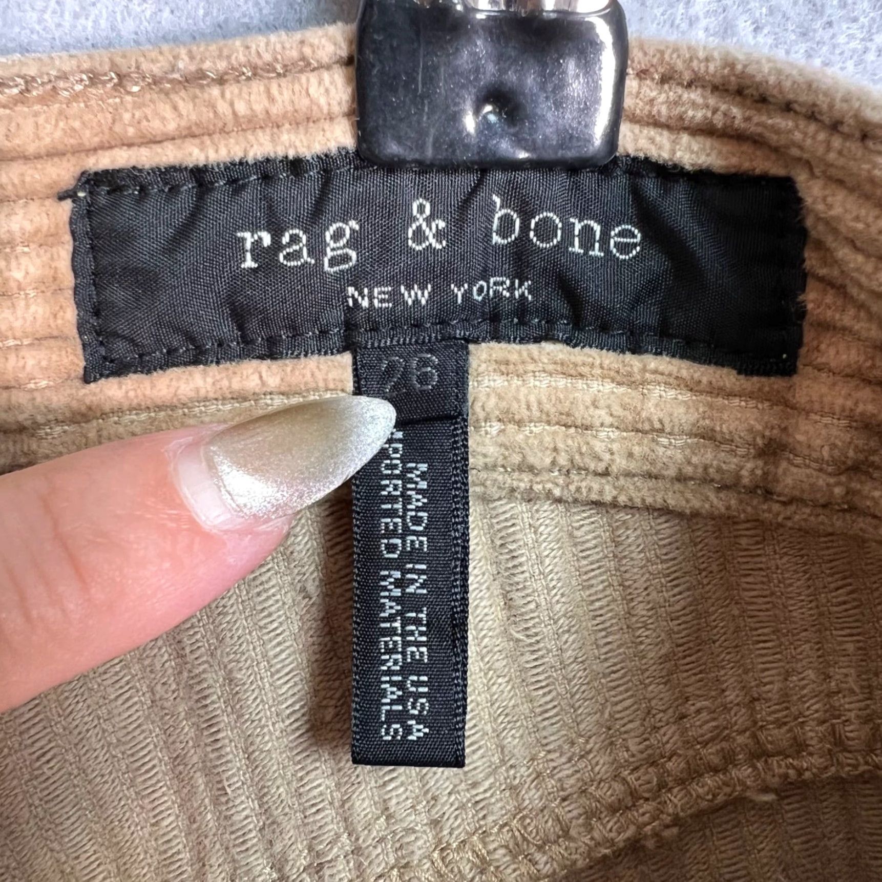 Rag & Bone VINTAGE Rag & Bone Womens Corduroy Pants Slim Leg Khaki 26 Inseam 24" Cotton Blend Ankle Pants Womens Jeans - 90s? Or Not. Size 26" / US 2 / IT 38 - 3 Thumbnail