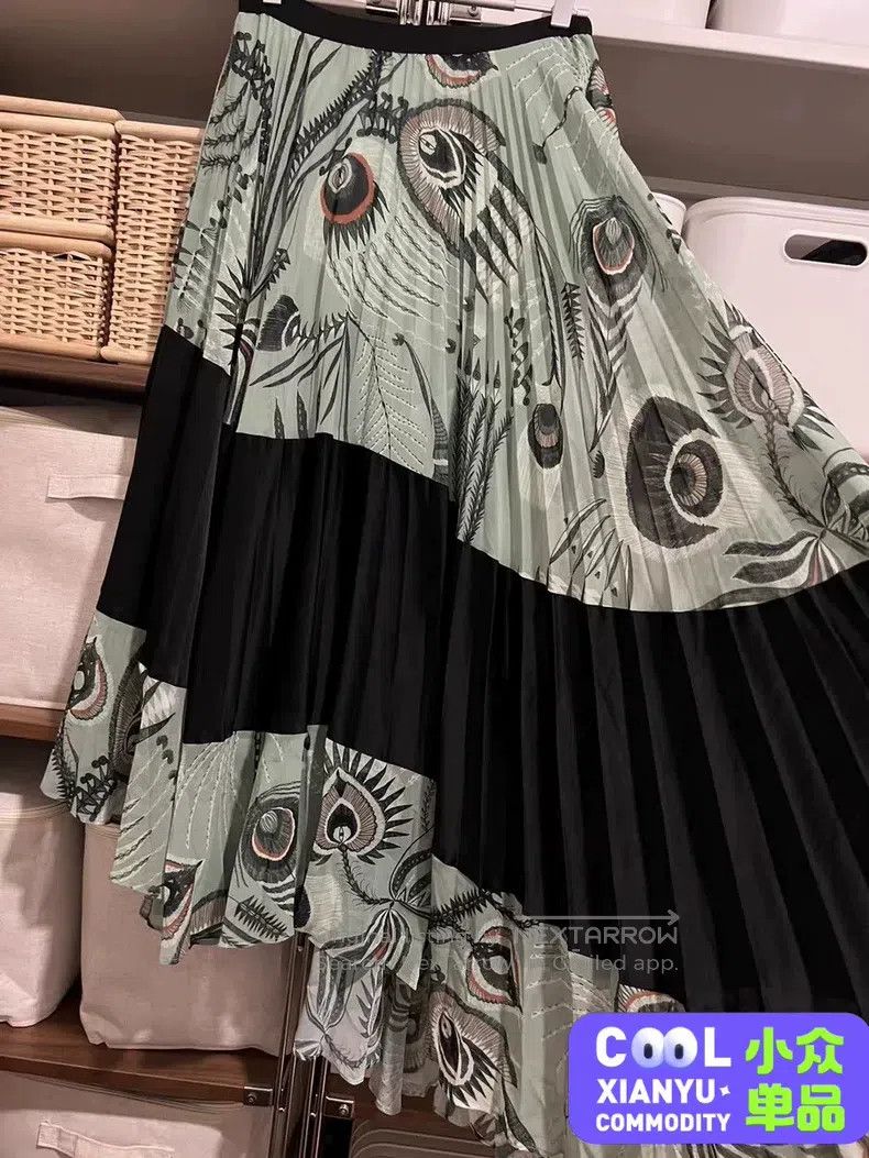 Dries Van Noten Dries Van Noten Hand-Painted Printed Pleated Skirt Size 33" - 6 Thumbnail