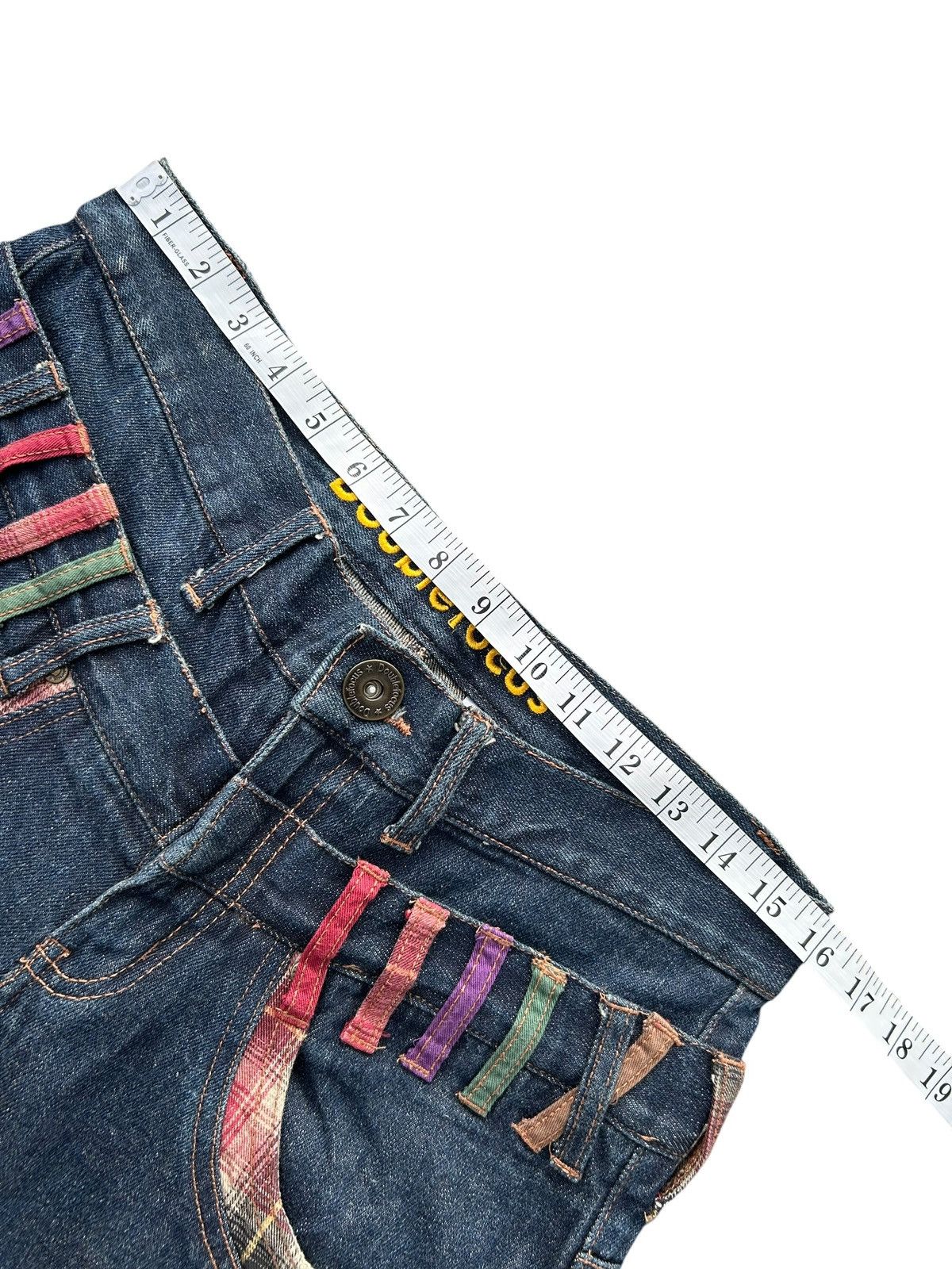 Kapital Flare Double Waist Punk Bondage Japanese Style Denim Jeans Size US 32 / EU 48 - 17 Thumbnail